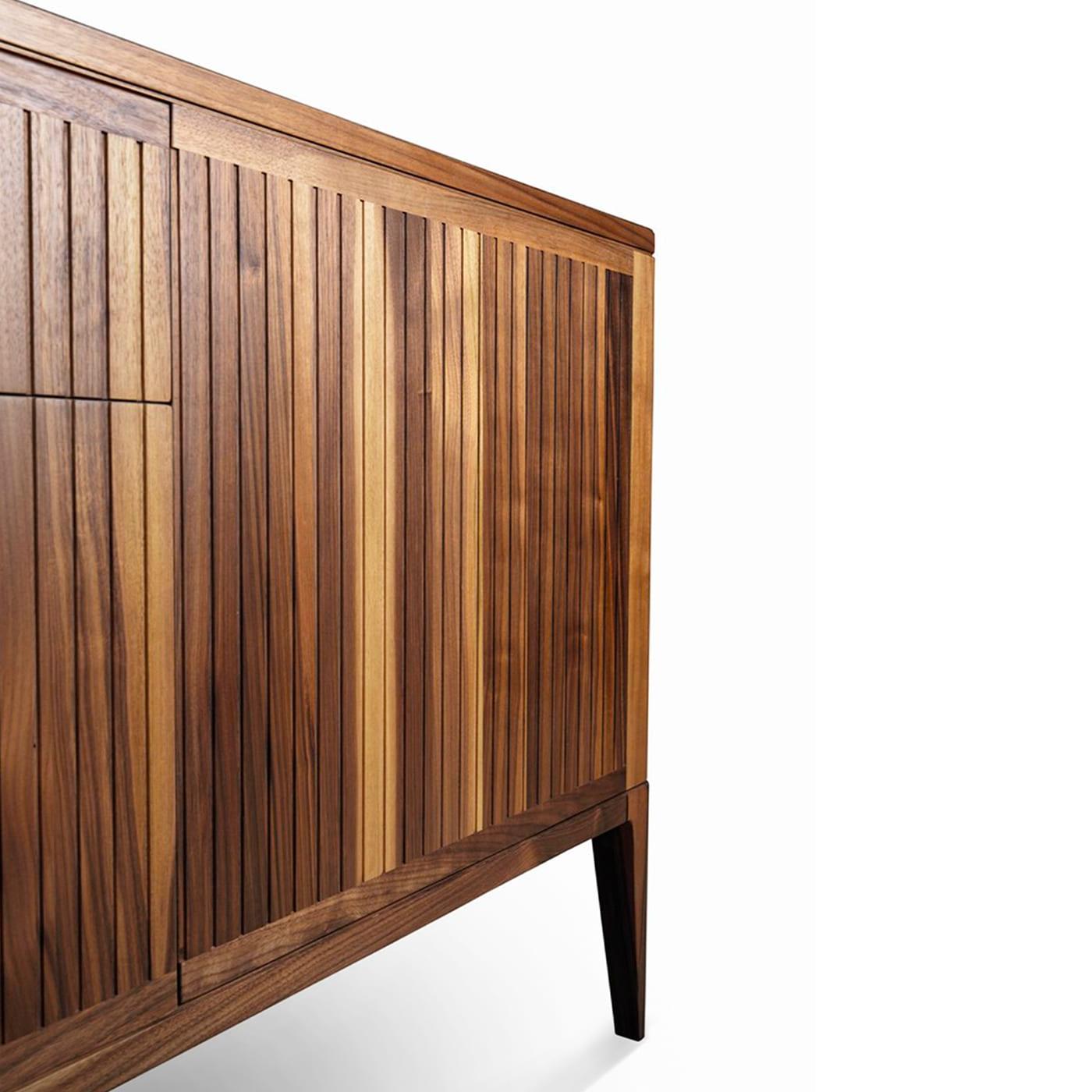 Eleva Three-Doors Brown Contemporary Sideboard