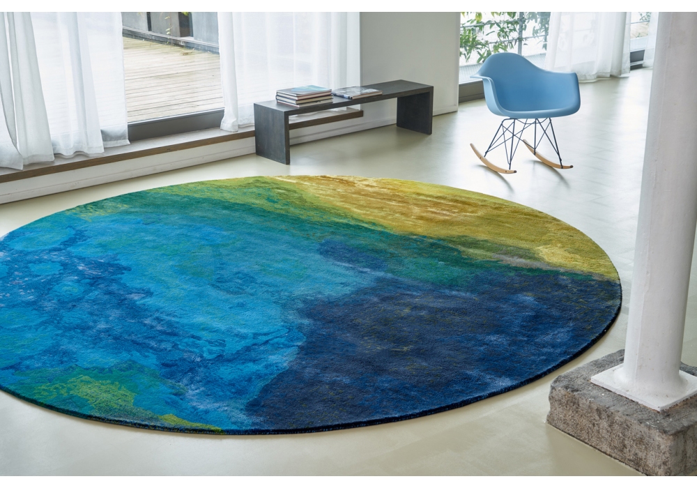 Space Wool & Viscose Circle Luxury Rug