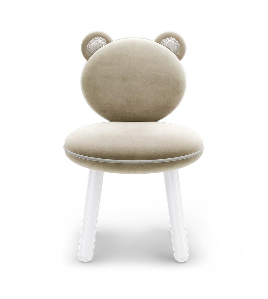 Fluffy Bear Cream Cozy Chair