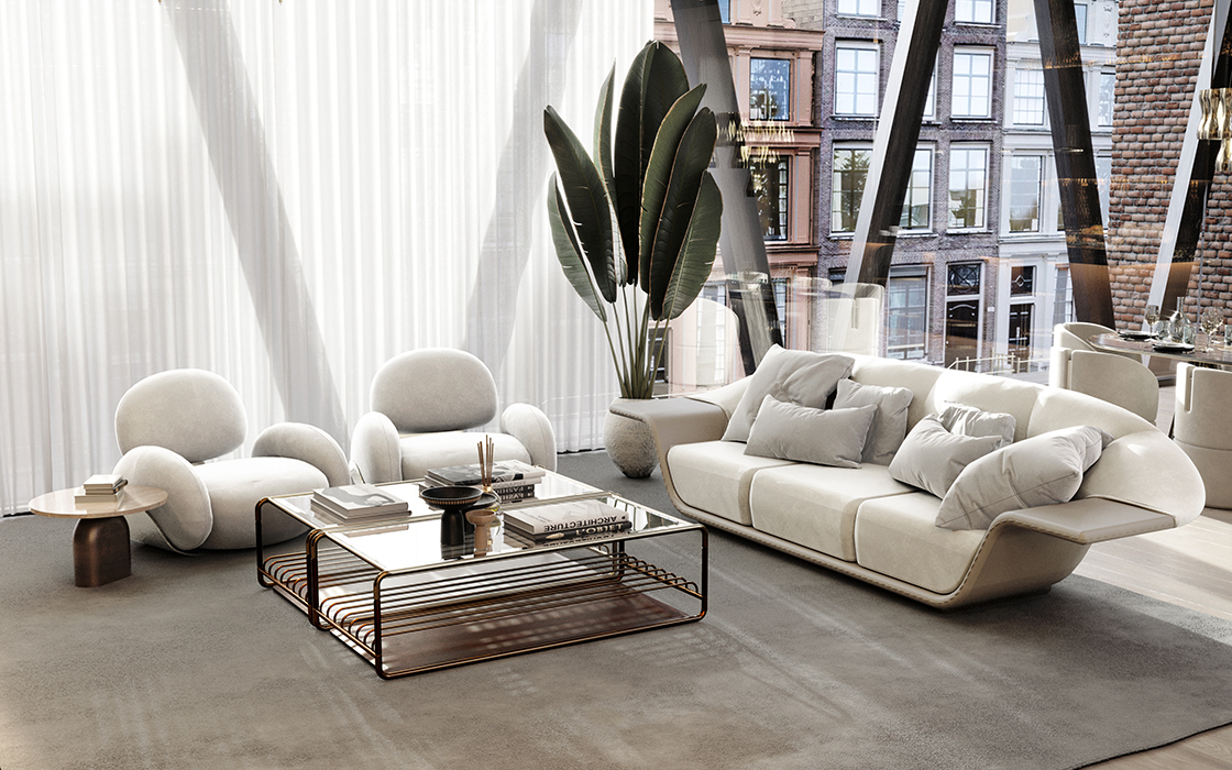 Klaus Ivory Sofa - 2