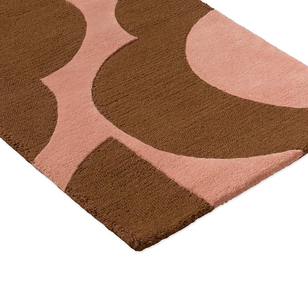 Flower Pink / Terracotta Rug | Size: 70 × 300 cm