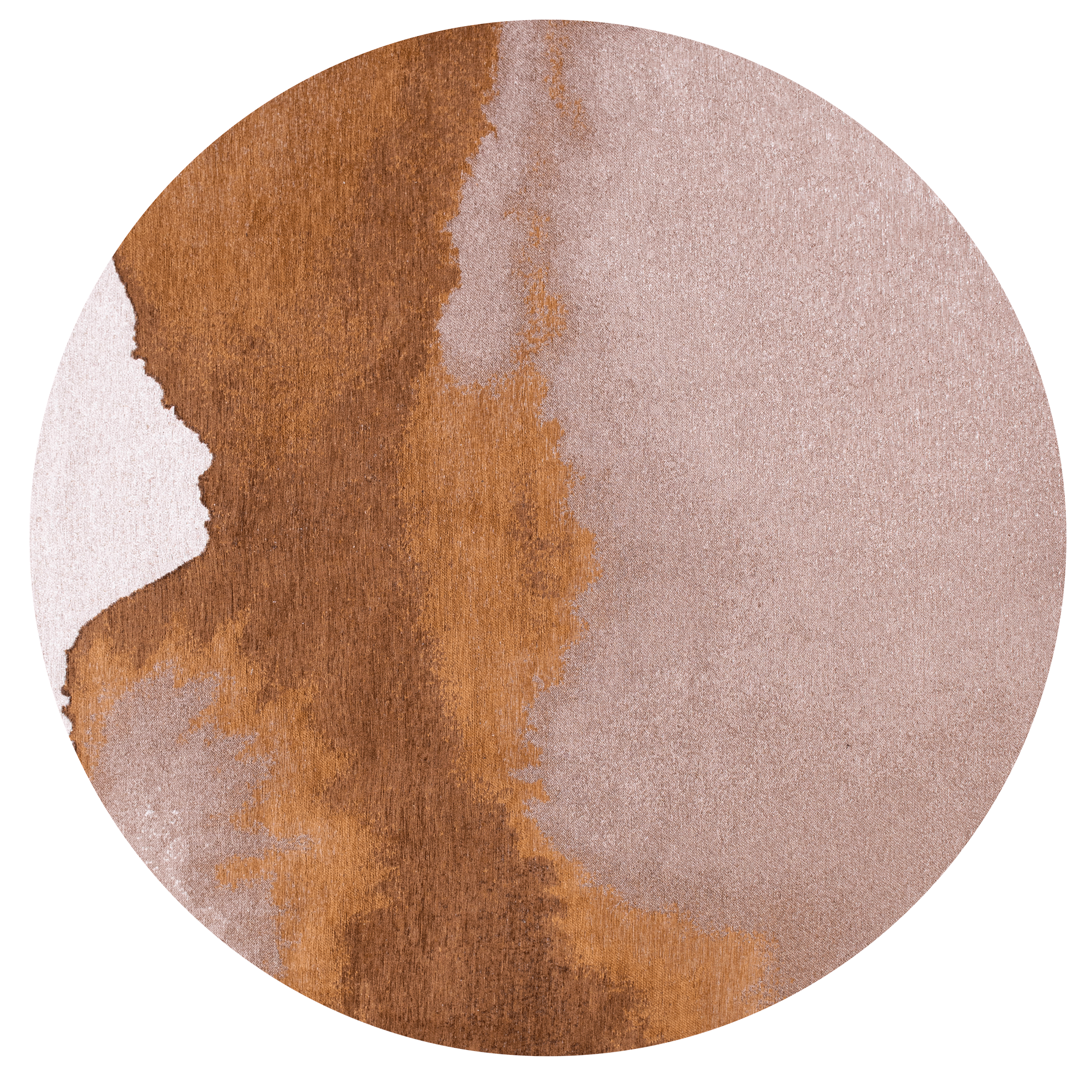 Classic Chestnut Brown Round Rug | Size: Ø 140 cm