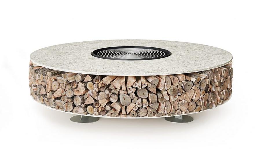 Keramik White Outdoor Fire Pit
