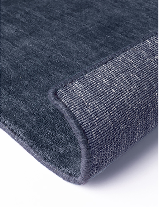Plain Wool Powder Blue Rug