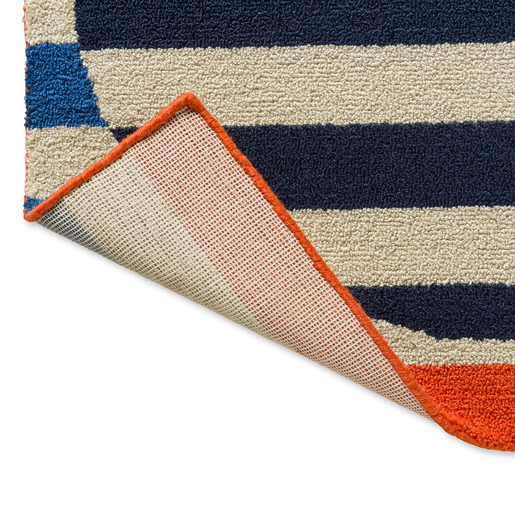 Striped Branch Azure Outdoor Rug | Size: 140 x 200 cm