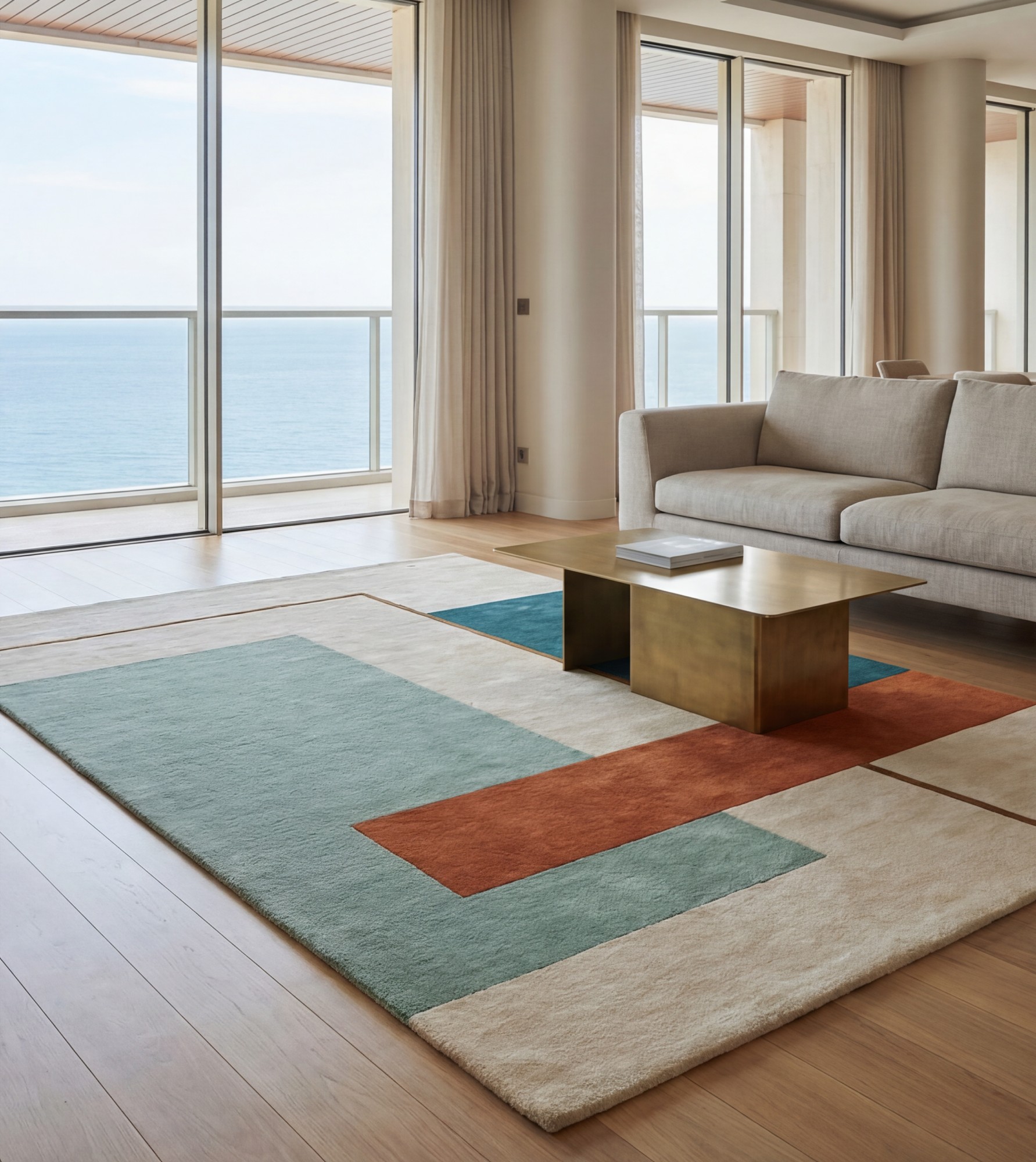Framed Blocks Handwoven Rug