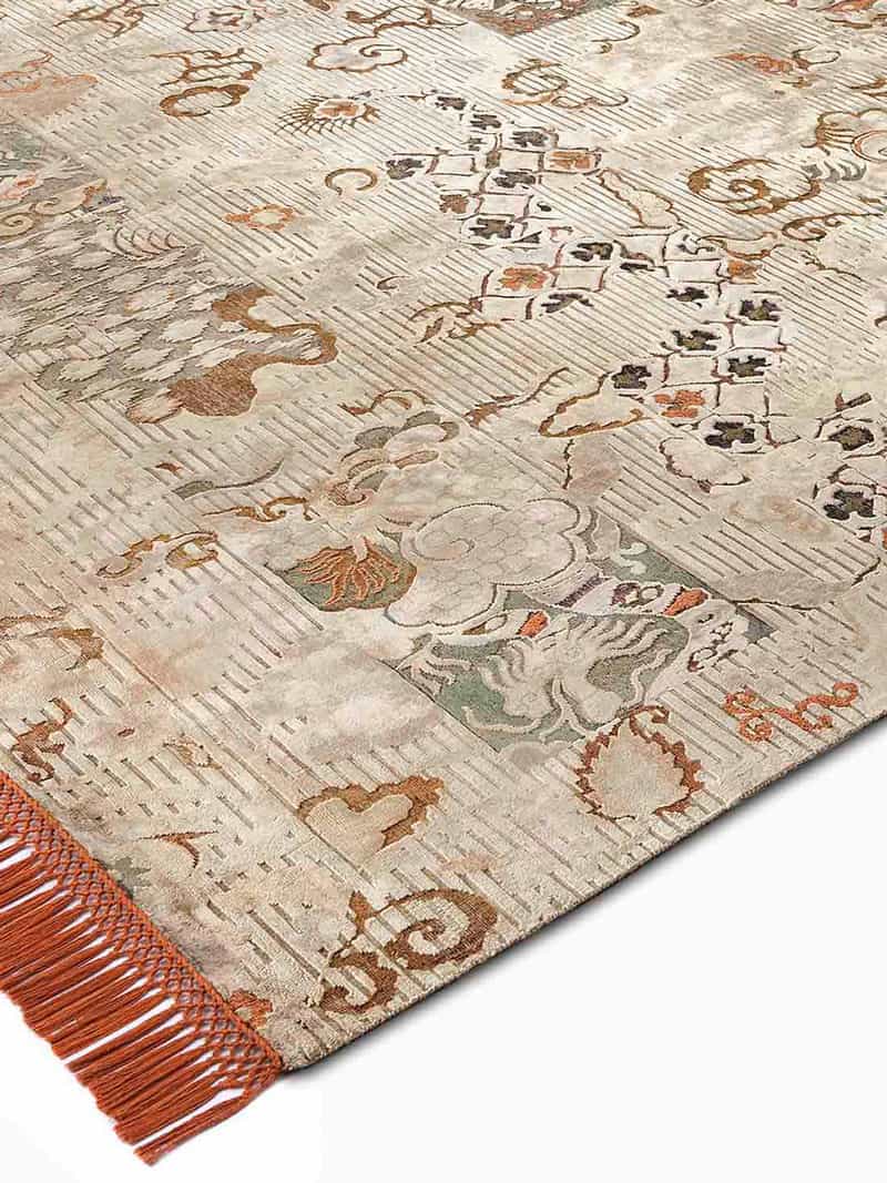 Dragon Hand-Knotted Silk / Wool Rug