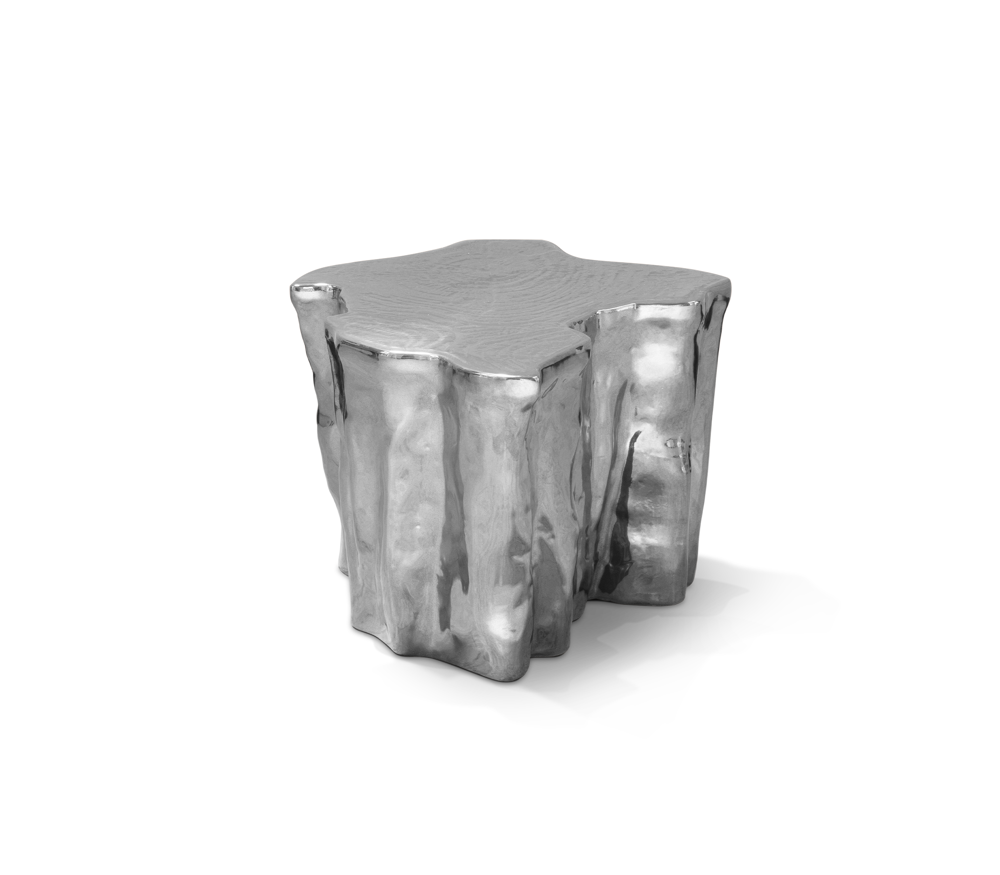 Horizon Silver Ceramic Designer Side Table