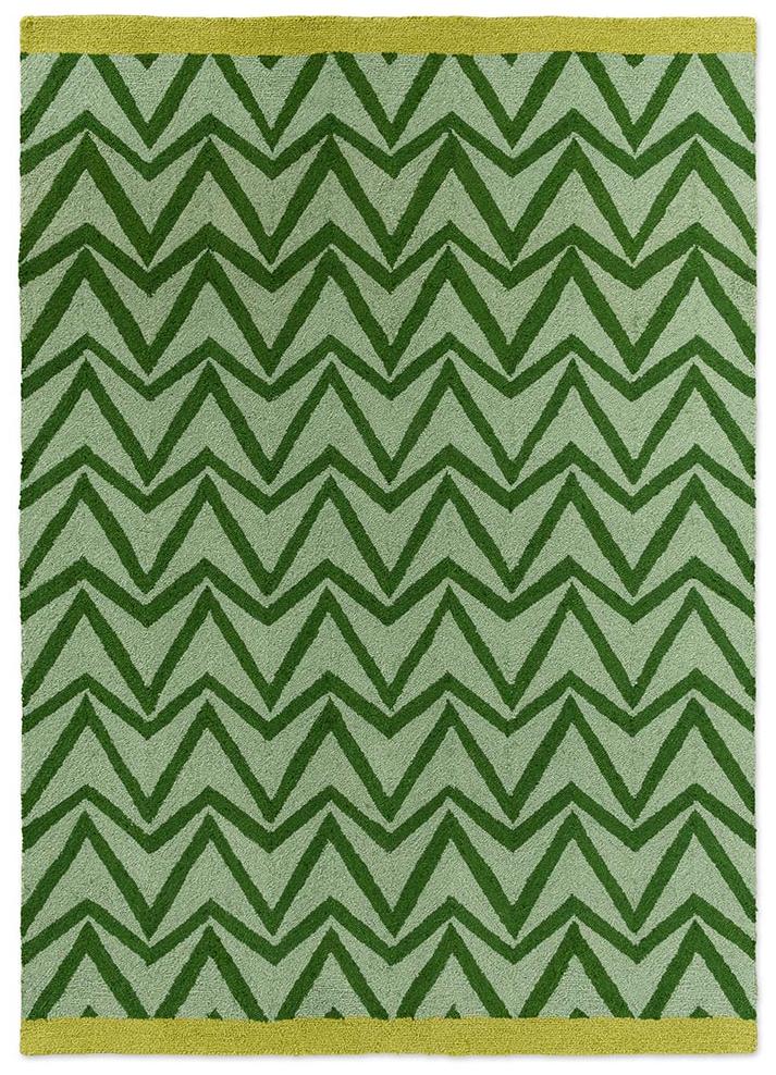 Flat Weave Green Outdoor Rug | Size: 160 x 230 cm
