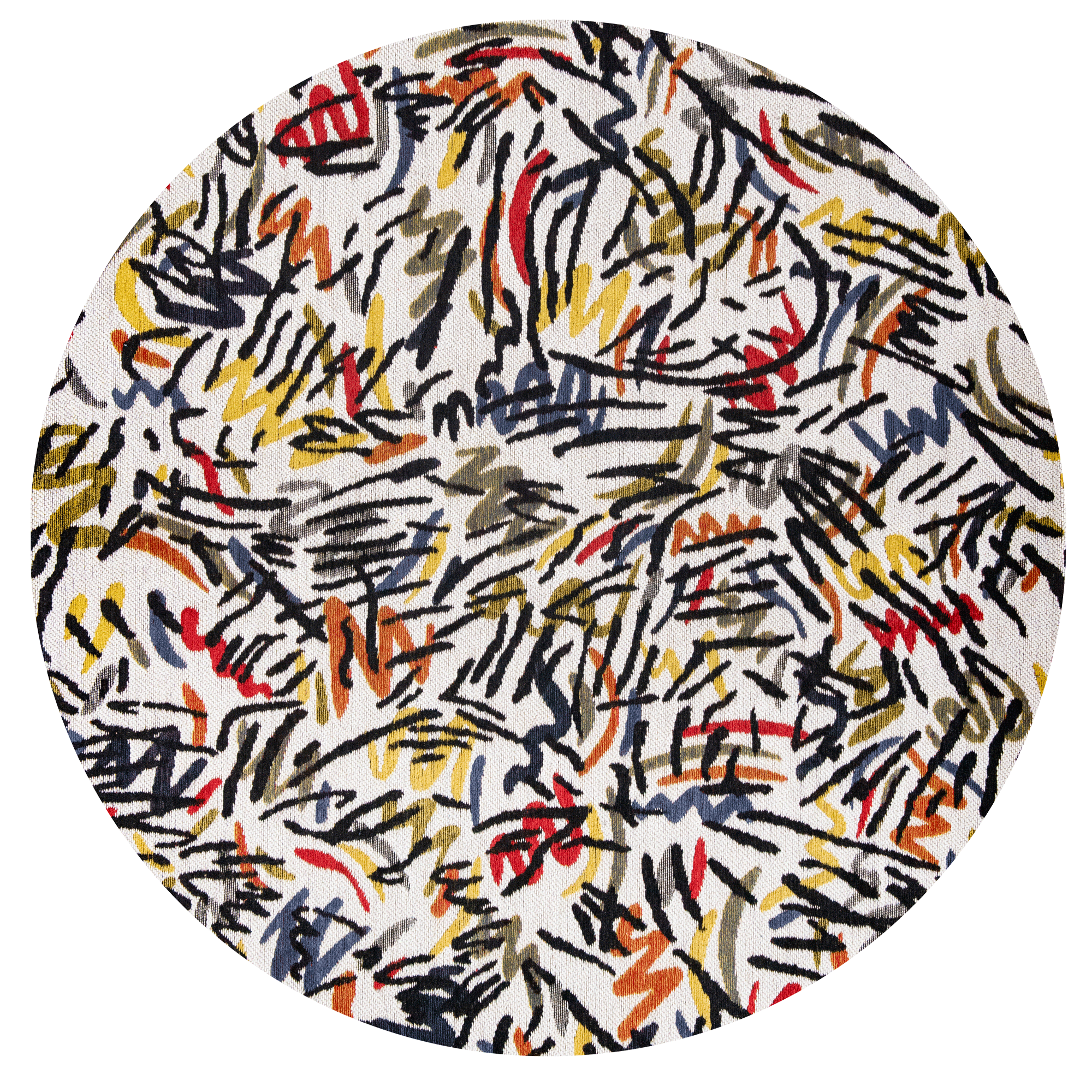 Urban Lines Grey Round Rug