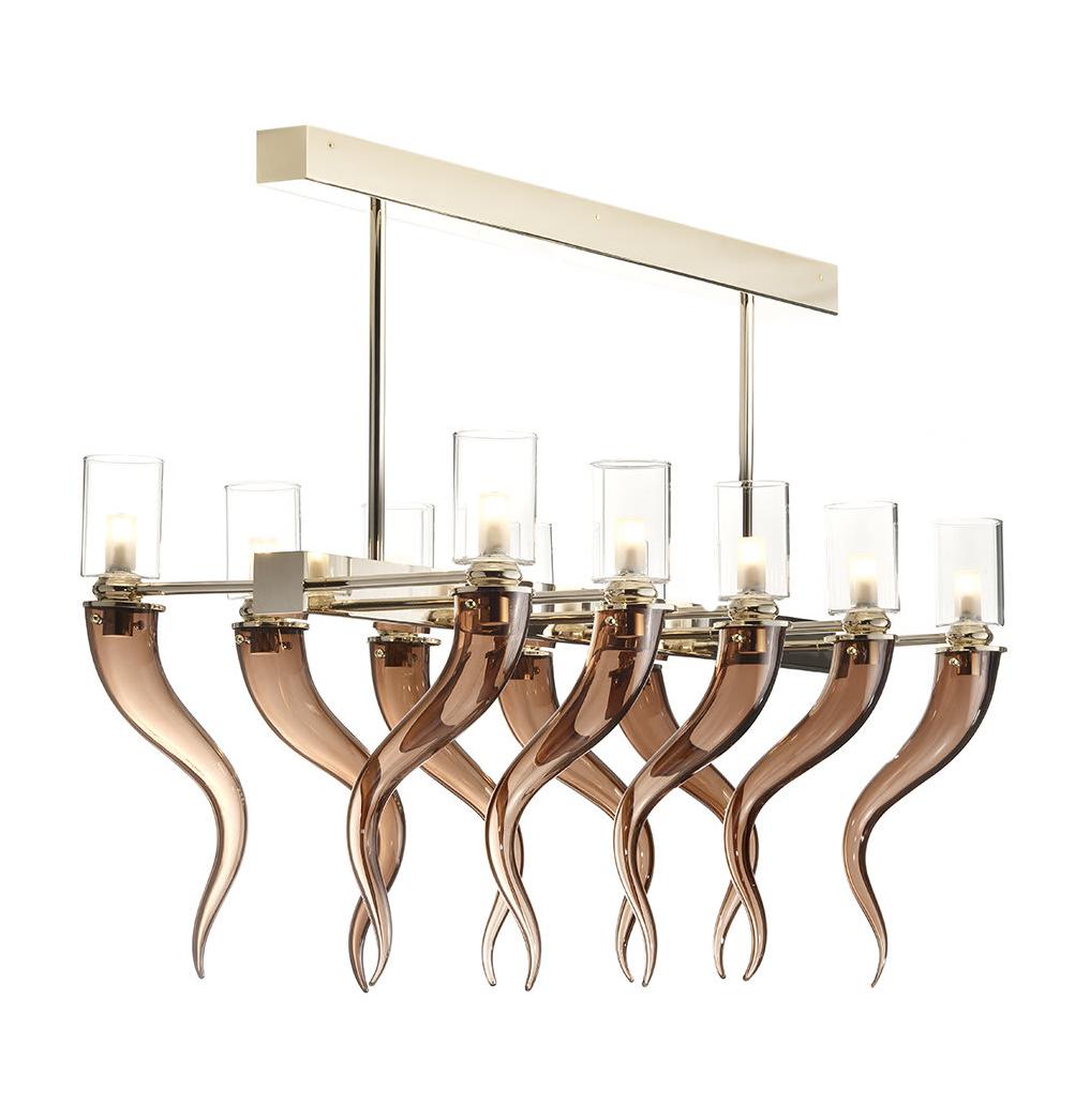 Polished Gold Murano Chandelier