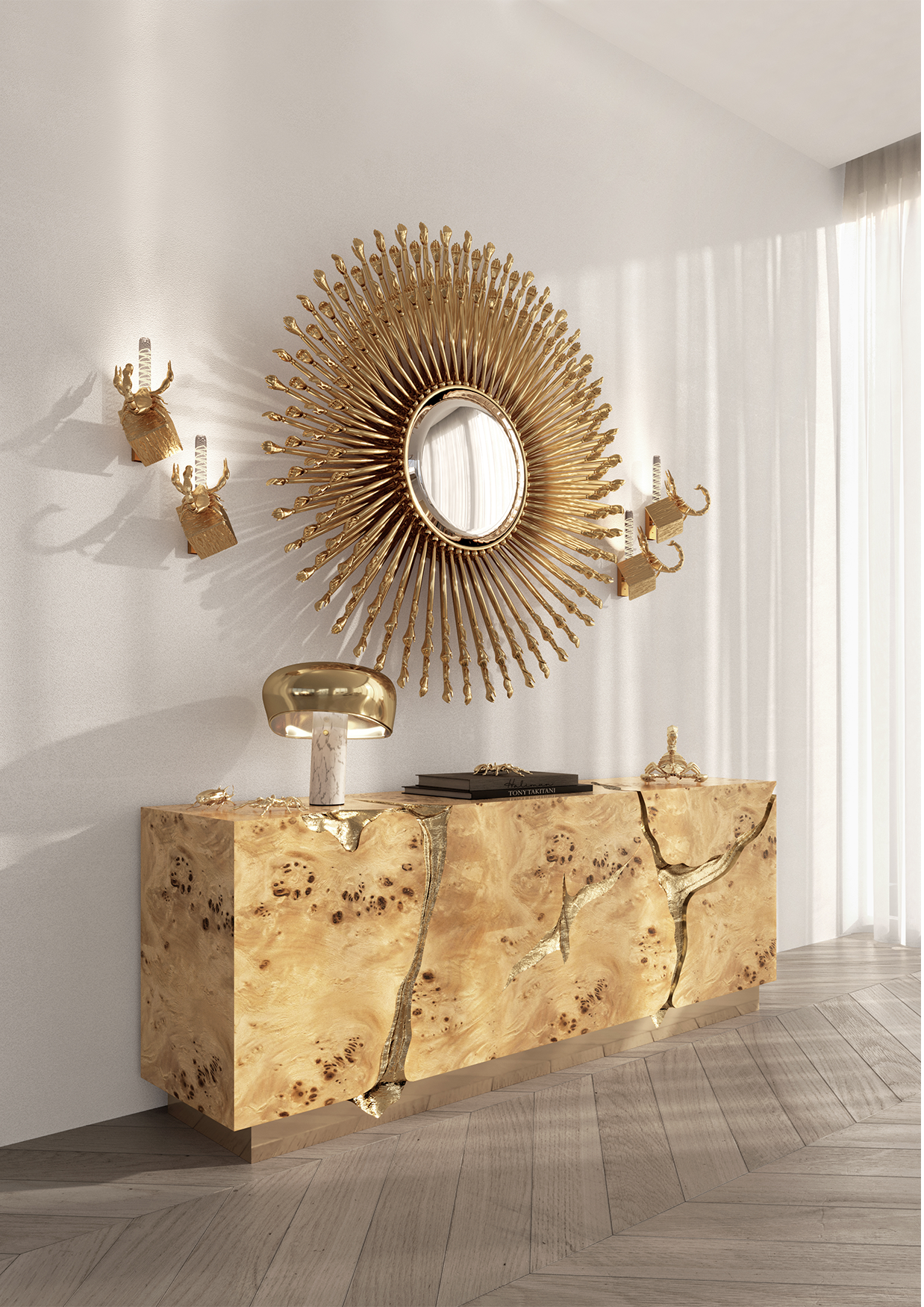 Fissure Poplar Designer Sideboard