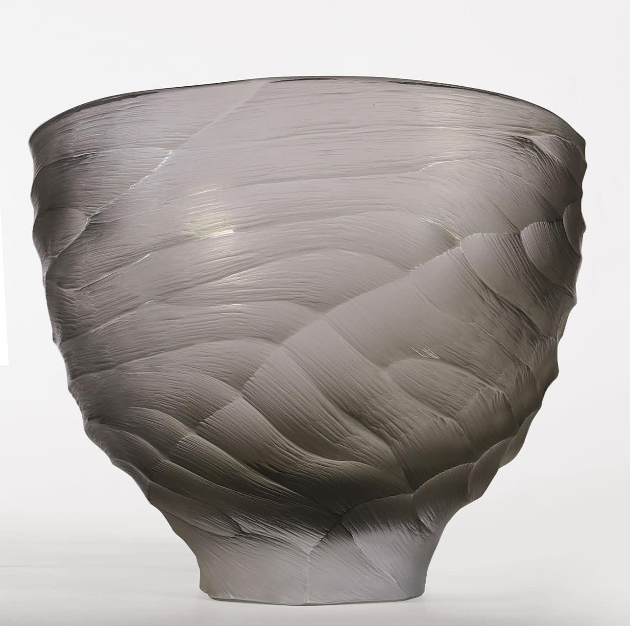 Gray Venetian Glass Vase