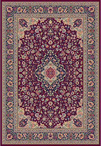 Red Oriental Machine Made Rug ☞ Size: 60 x 115 cm