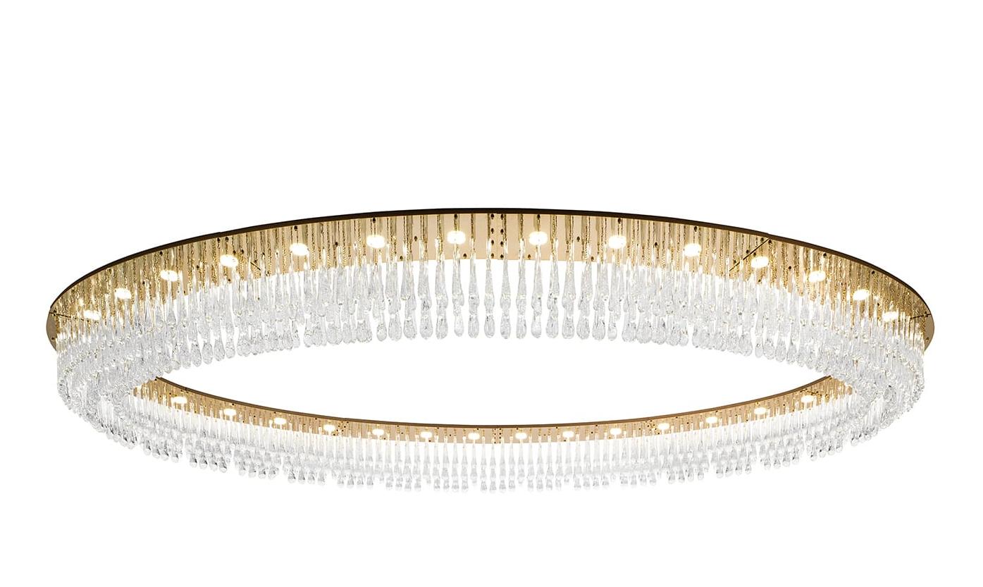 Oval Murano Drop Glass Chandelier