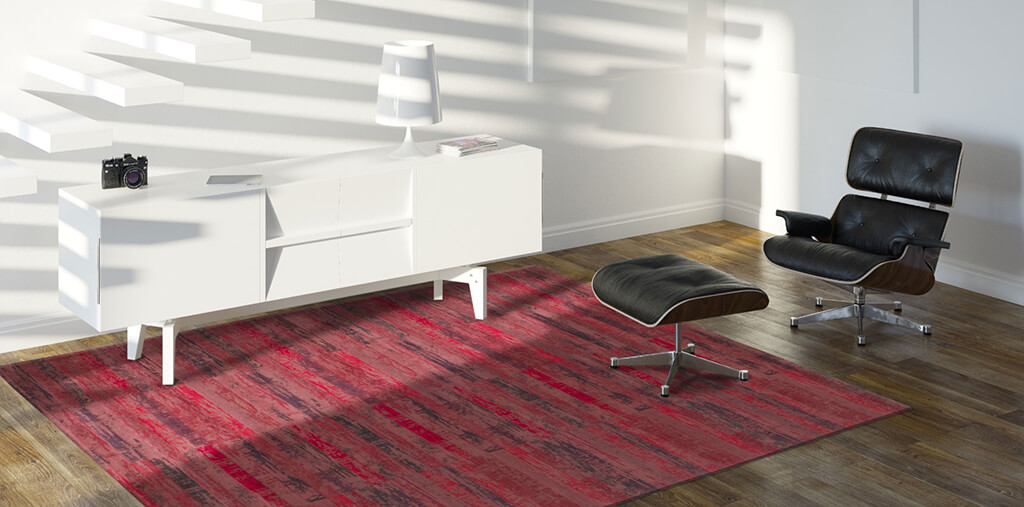 Red Max Rug by Louis de Poortere