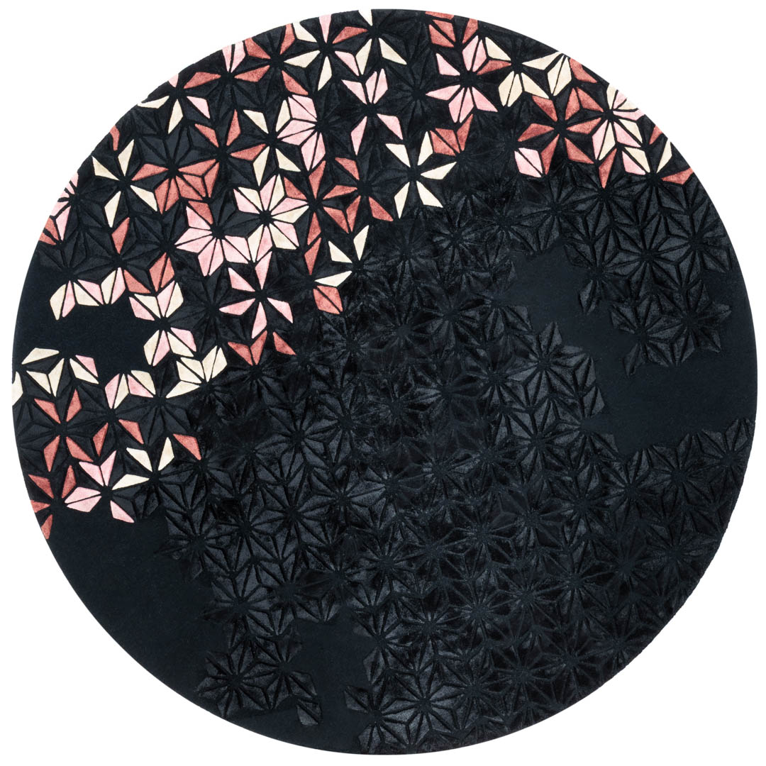 Harmony Black Round Rug