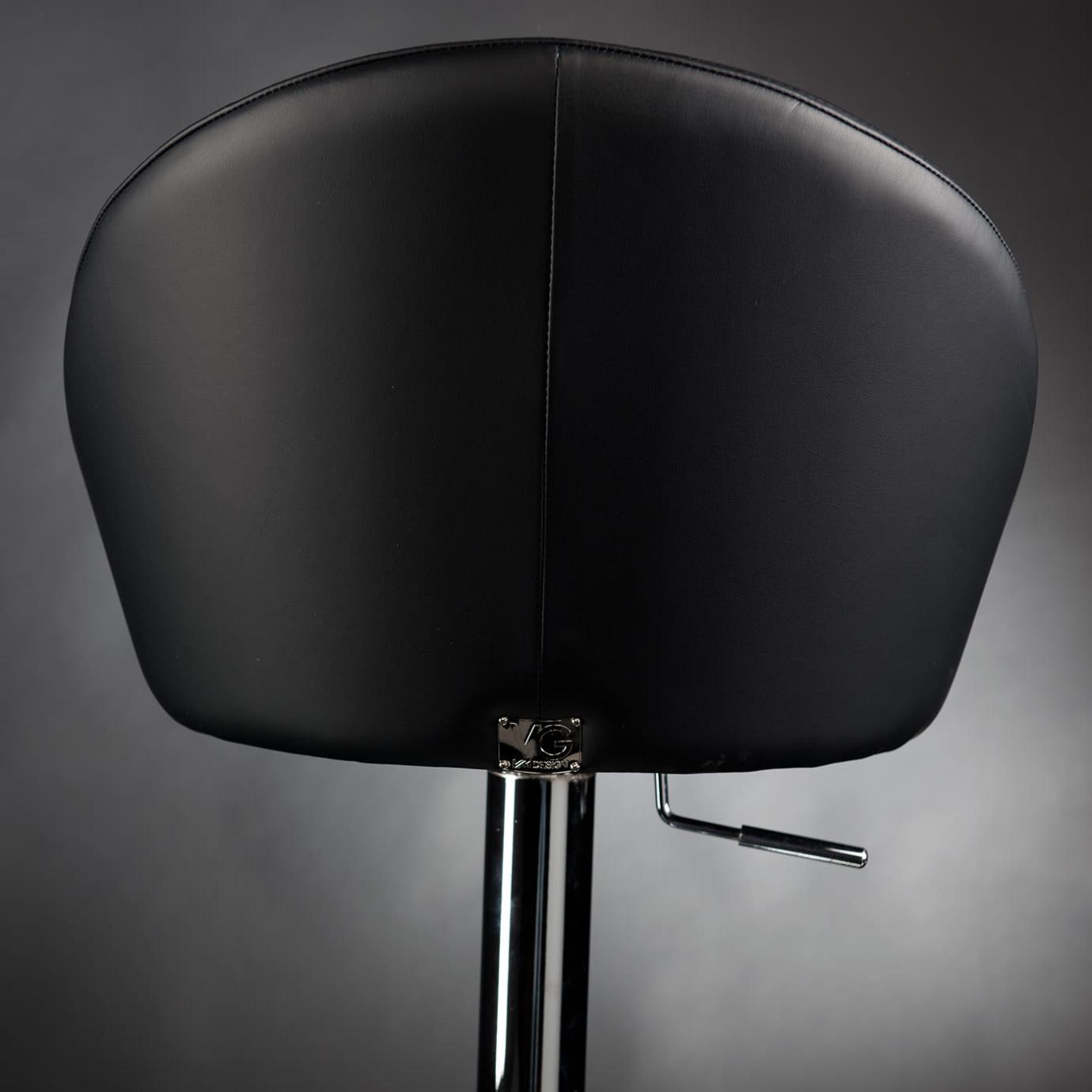 Rusty Matte Black Bar Stool