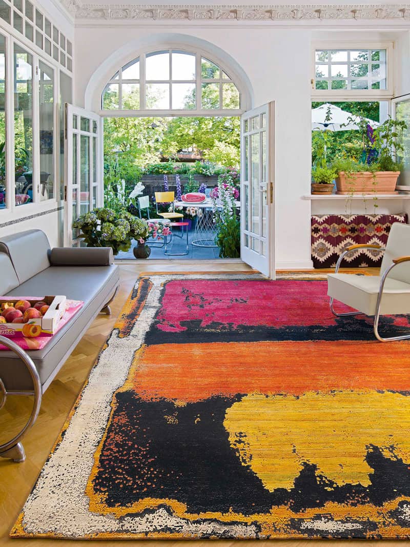Magenta Luxury Silk / Wool Rug