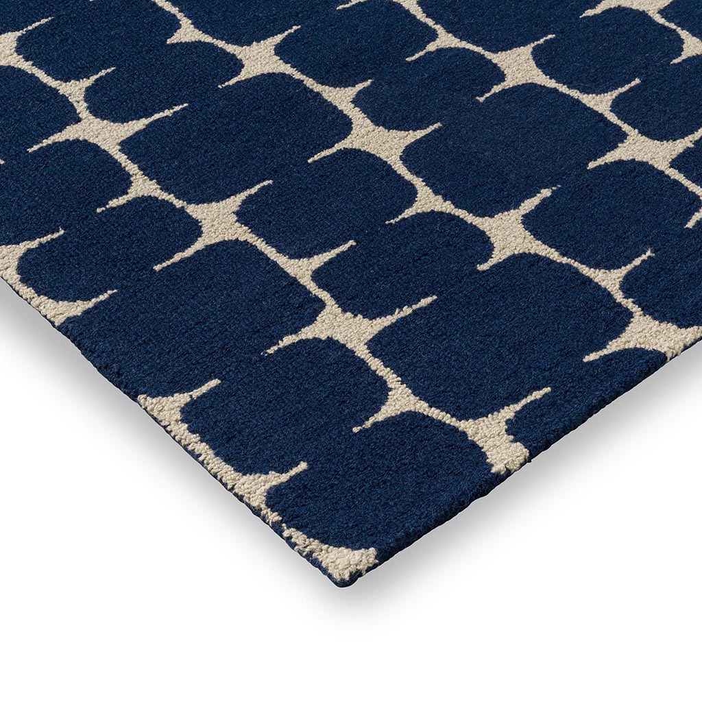 Mini Block Indigo Rug | Size: 200 x 280 cm