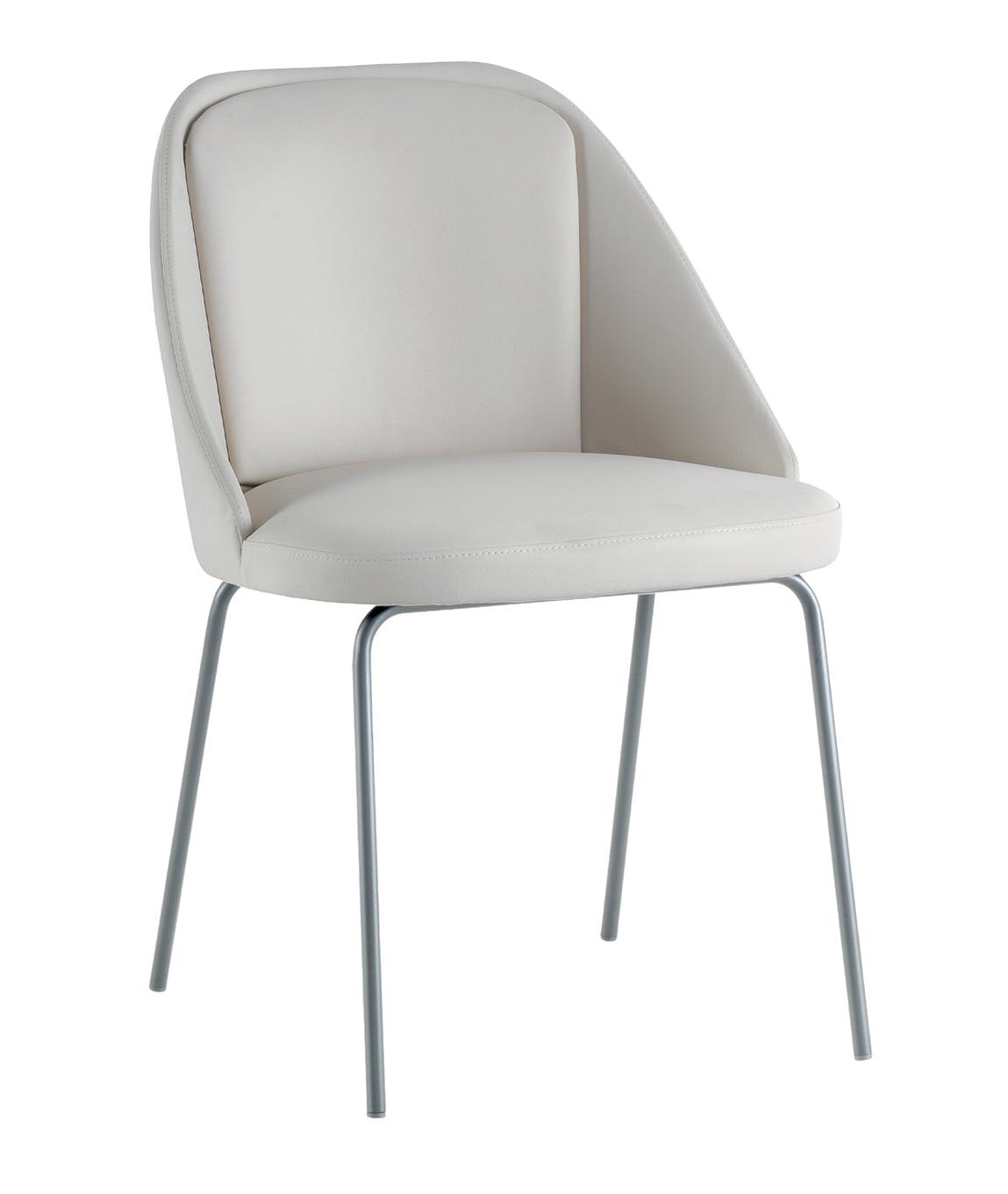Amy White Leather Chair