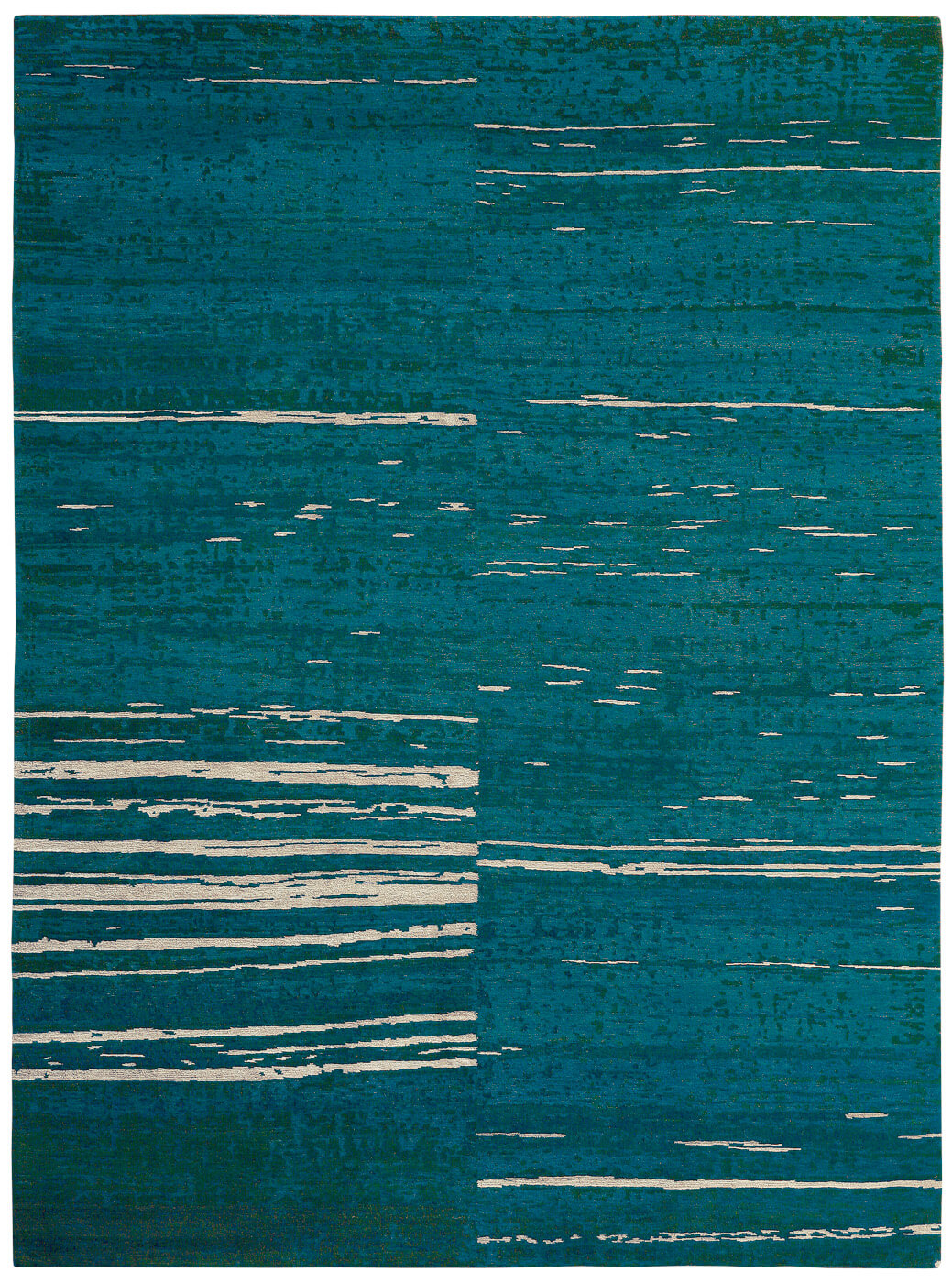 Wool Blue Luxury Hand-woven Rug ☞ Size: 250 x 300 cm