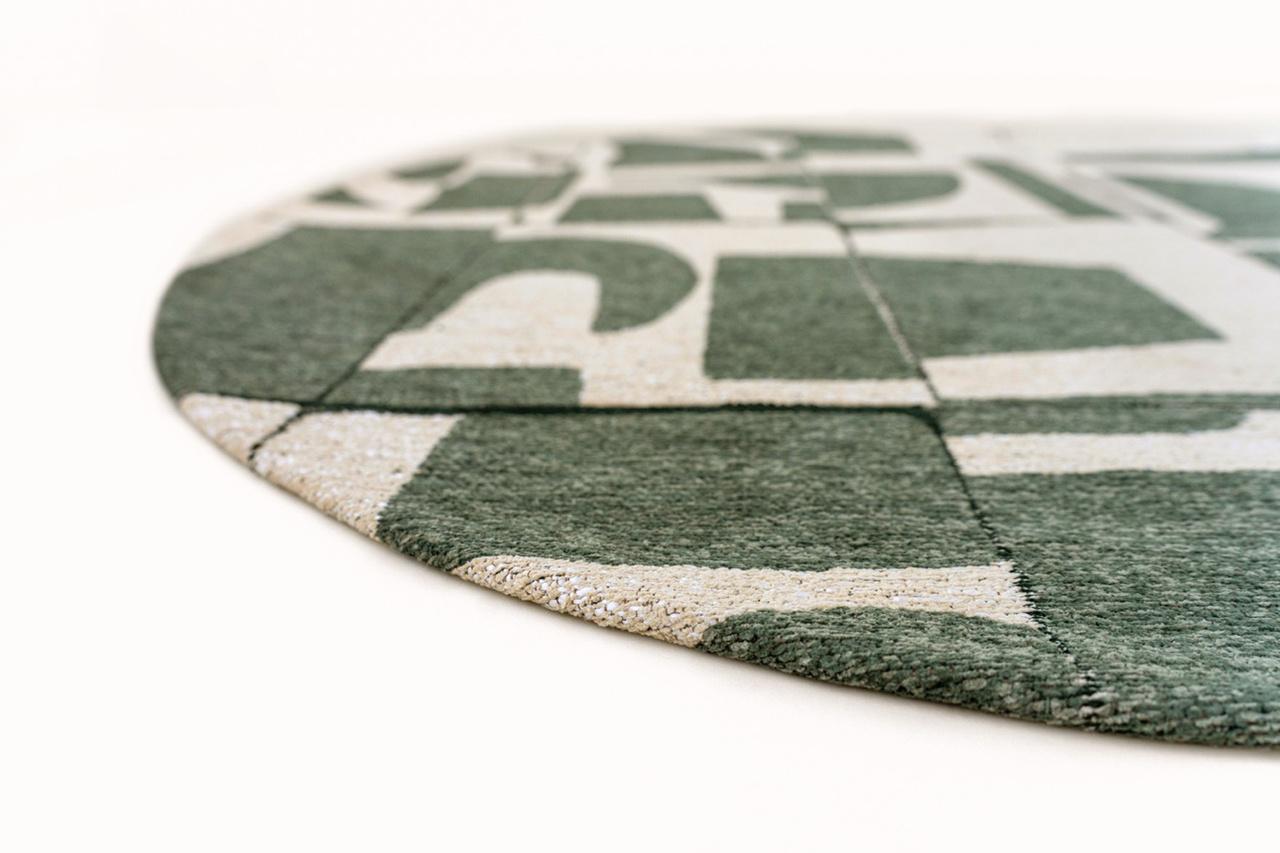 Light Green Round Rug | Size: Ø 140 cm