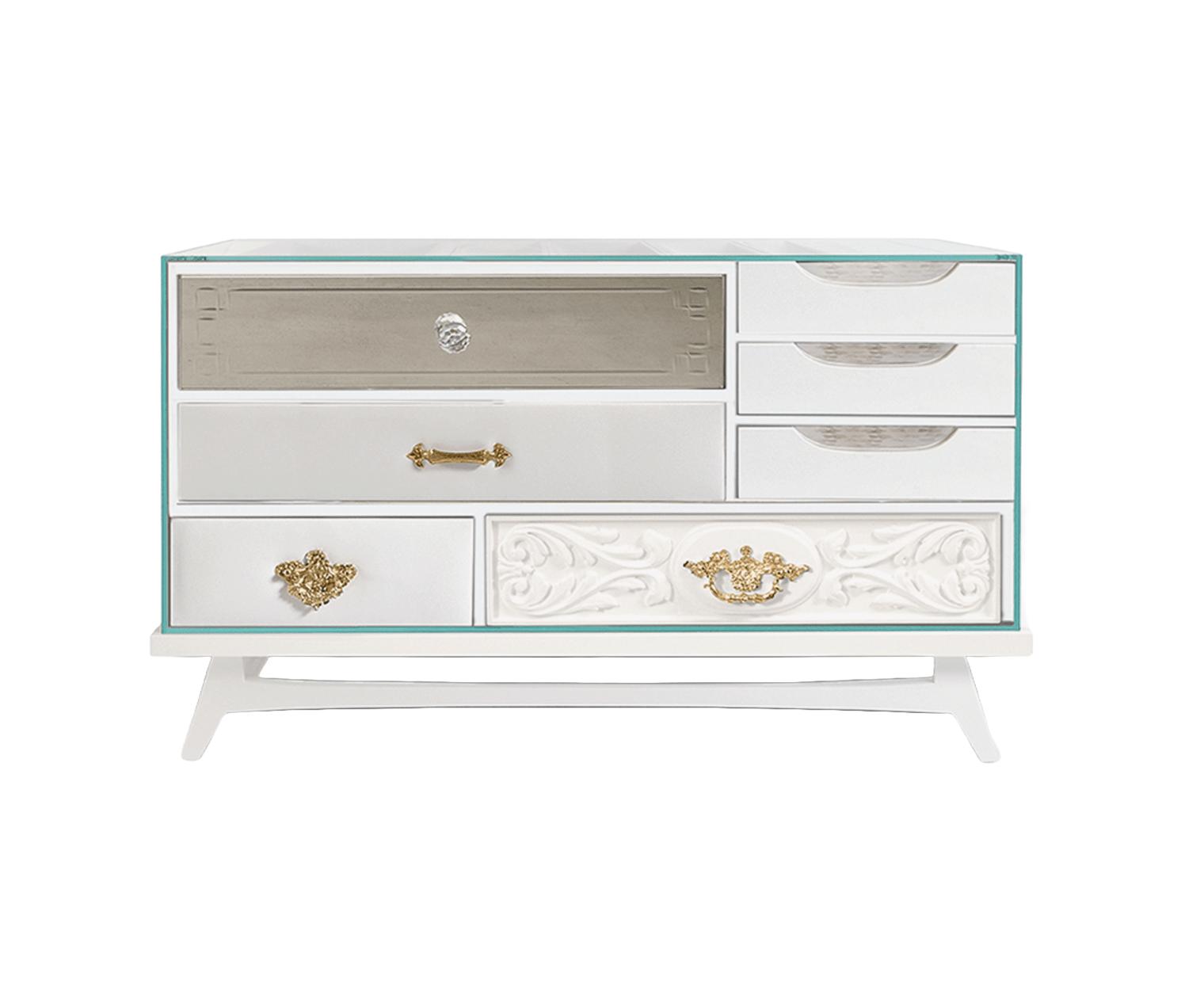Miro White Bedside Designer Table