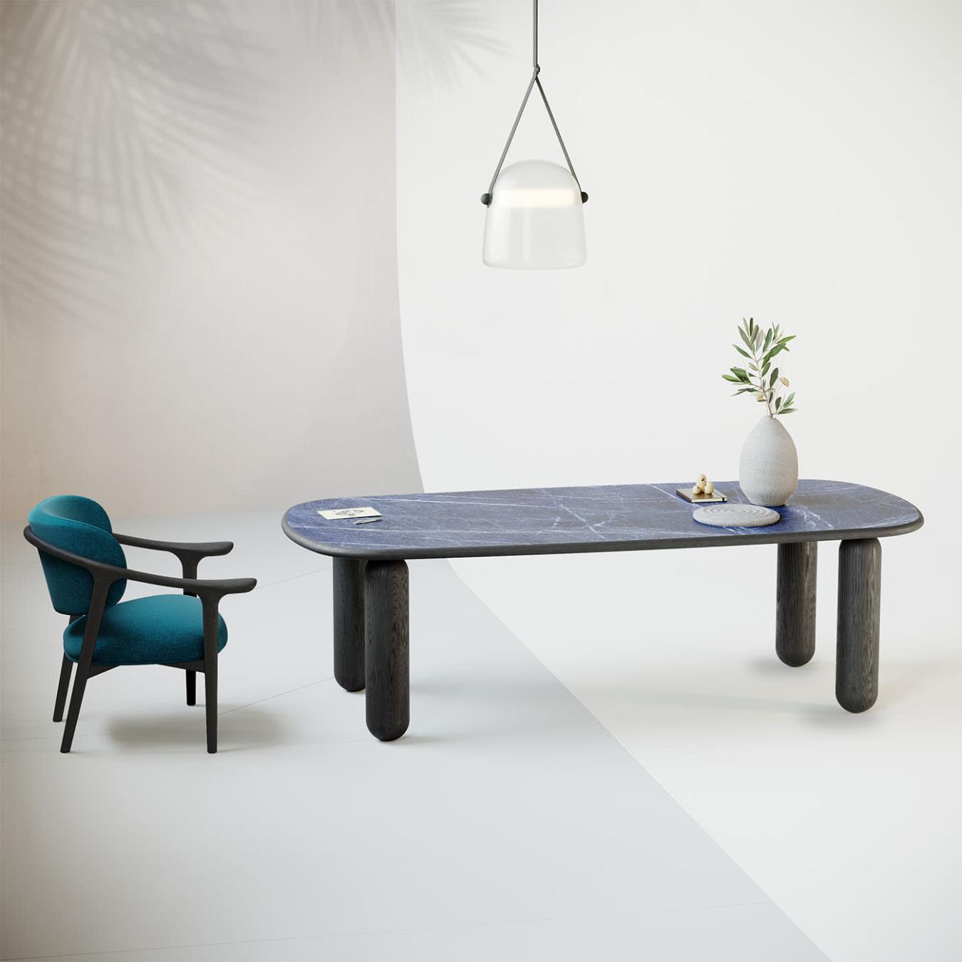 Dolmen Gray Ceramic Italian Dining Table