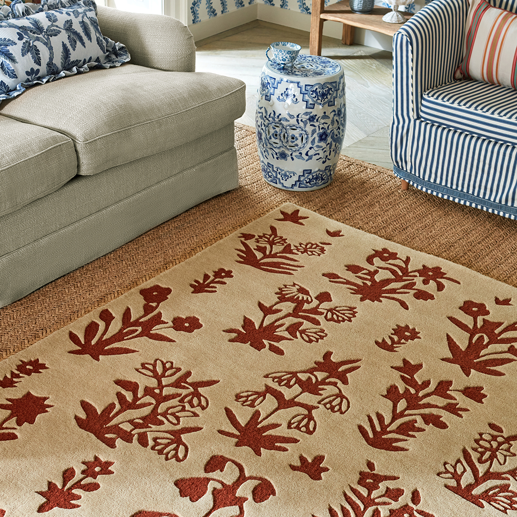 Woodland Glade Linen / Russet Rug | Size: 170 x 240 cm