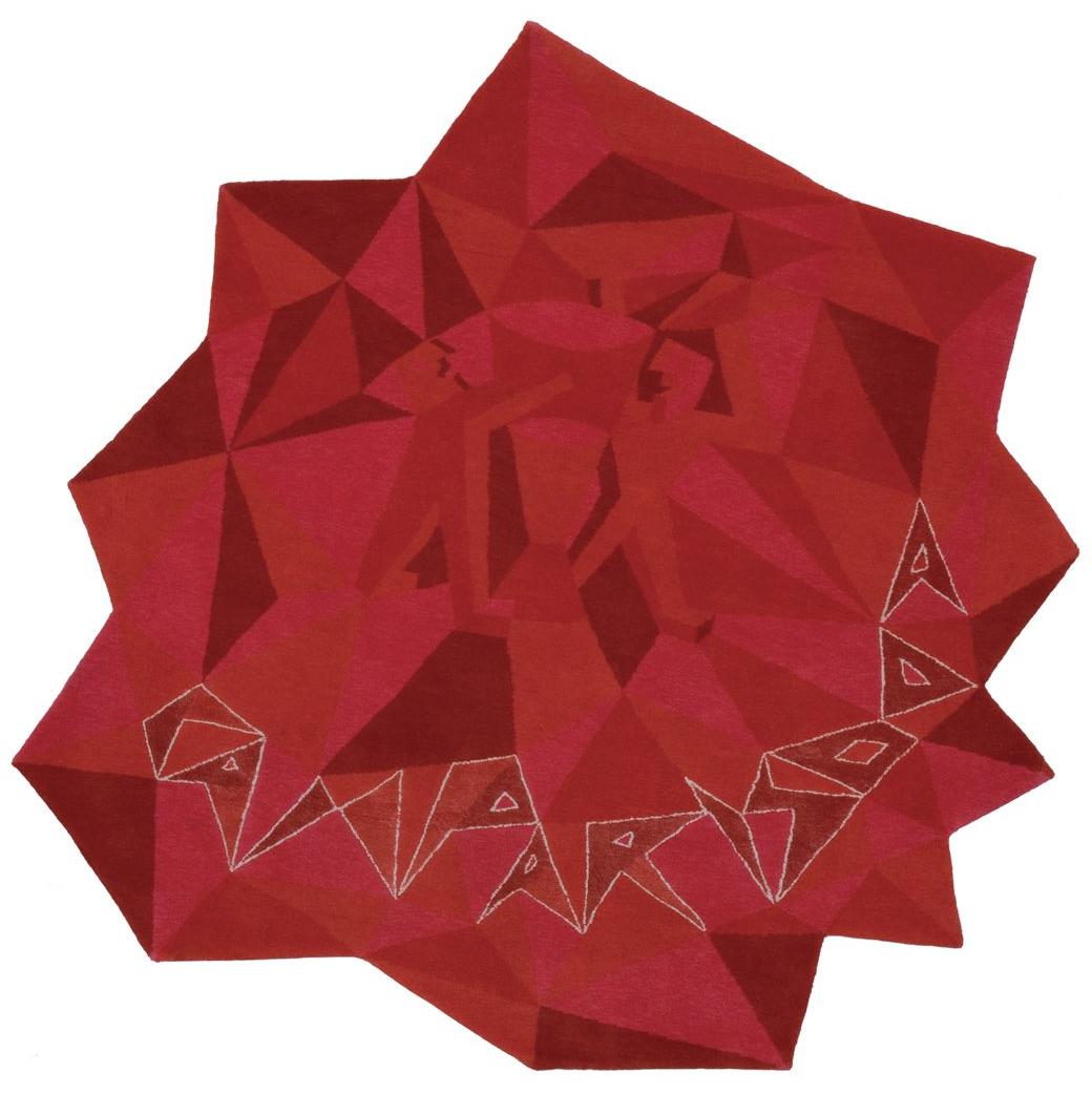 Campari Soda Designer Wool / Silk Rug