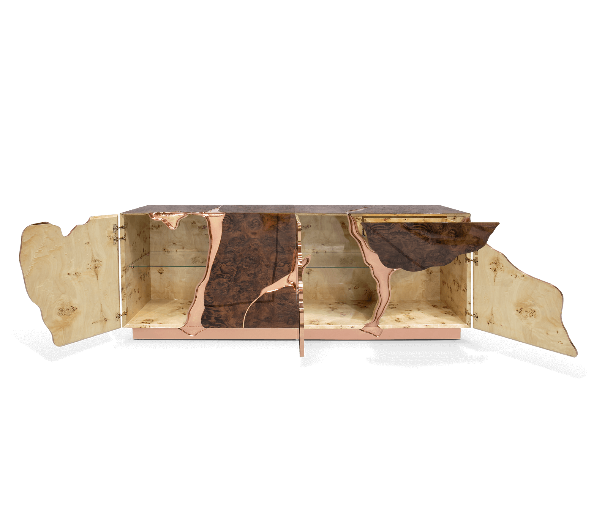 Fissure Rose Gold Designer Sideboard