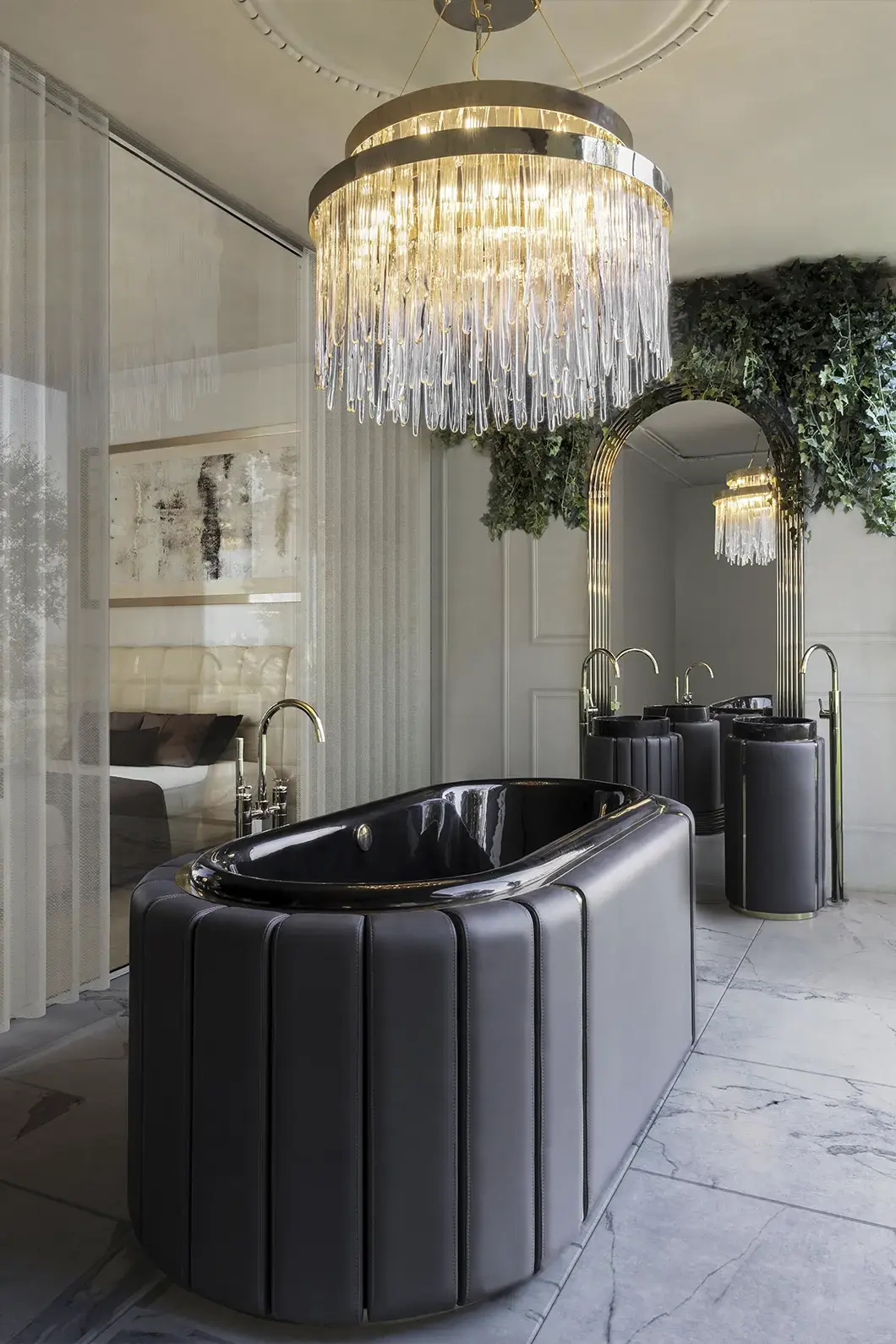 Sovereign Black Pedestal Sink