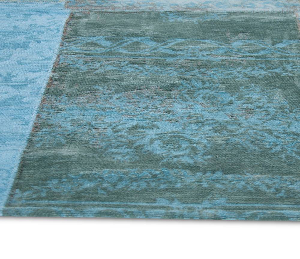 Patchwork Turquoise Rug ☞ Size: 230 x 330 cm