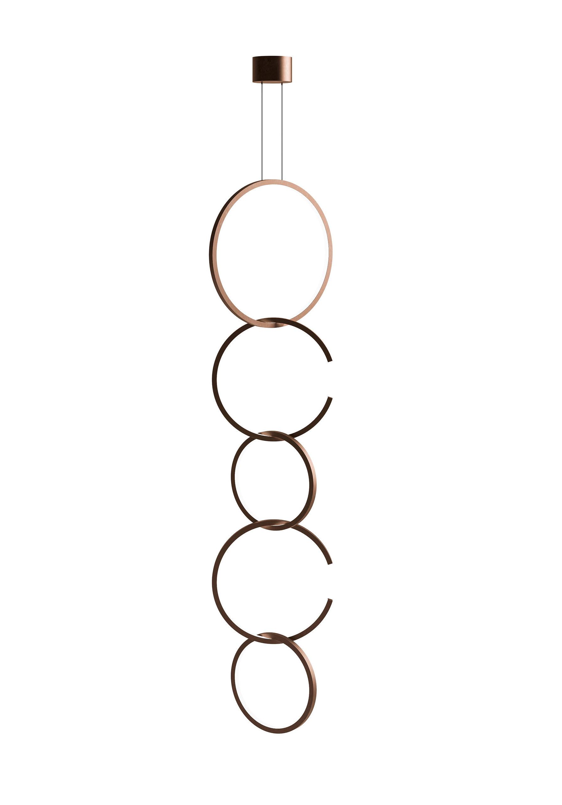 Italian Vertical Rings Hanging Lamp
