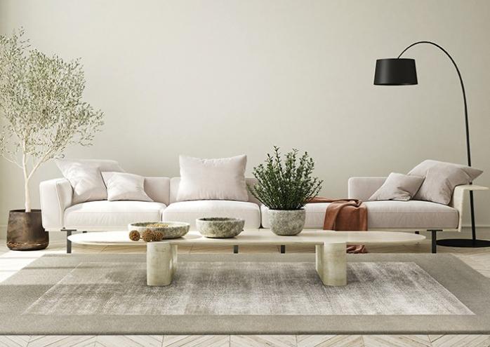 Border Vetiver Hand-Loomed Rug