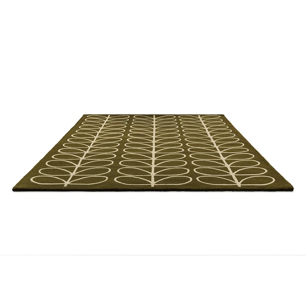 Linear Stem Olive Rug | Size: 120 × 180 cm