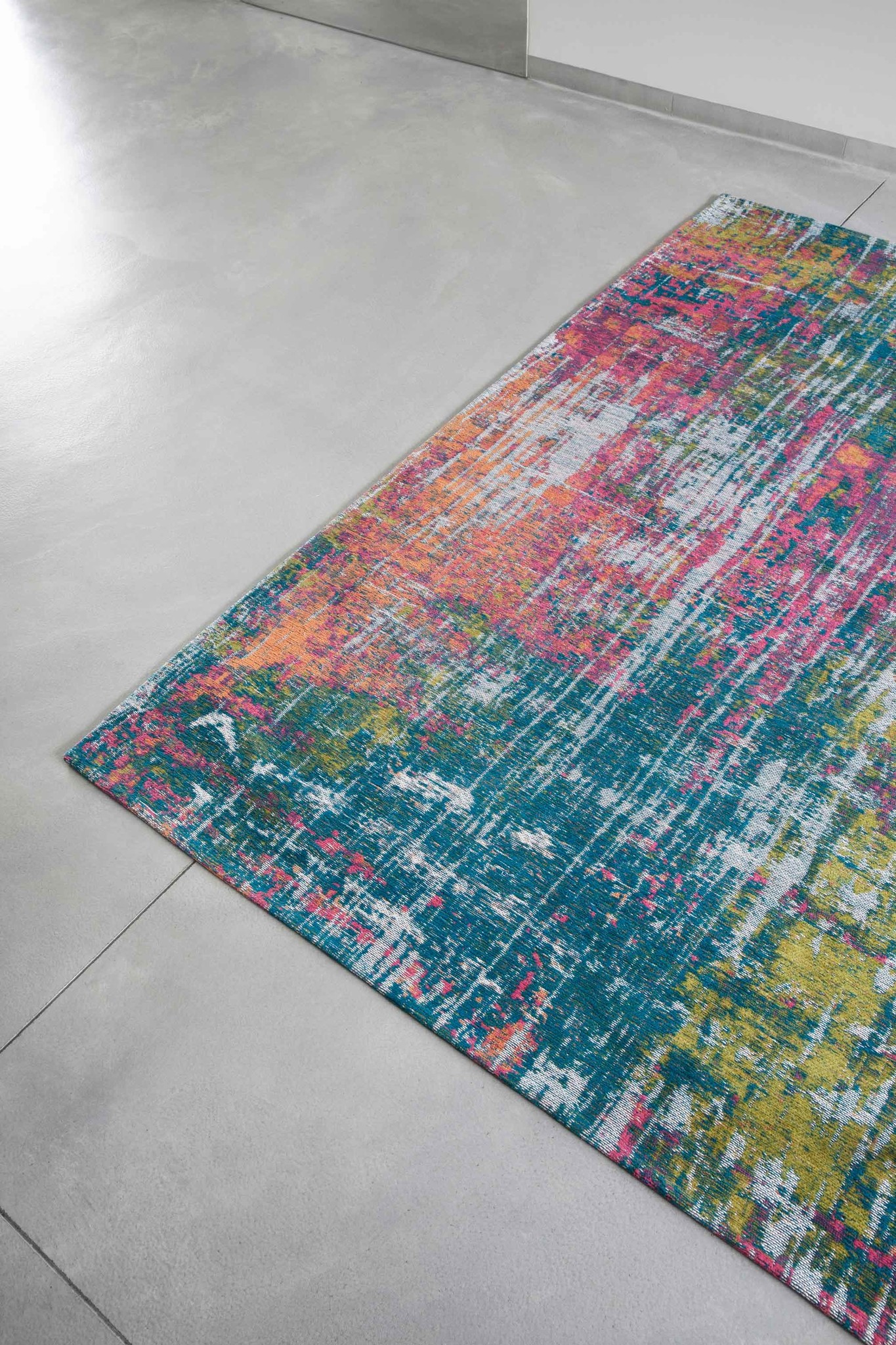 Abstract Multi Belgian Flatwoven Rug