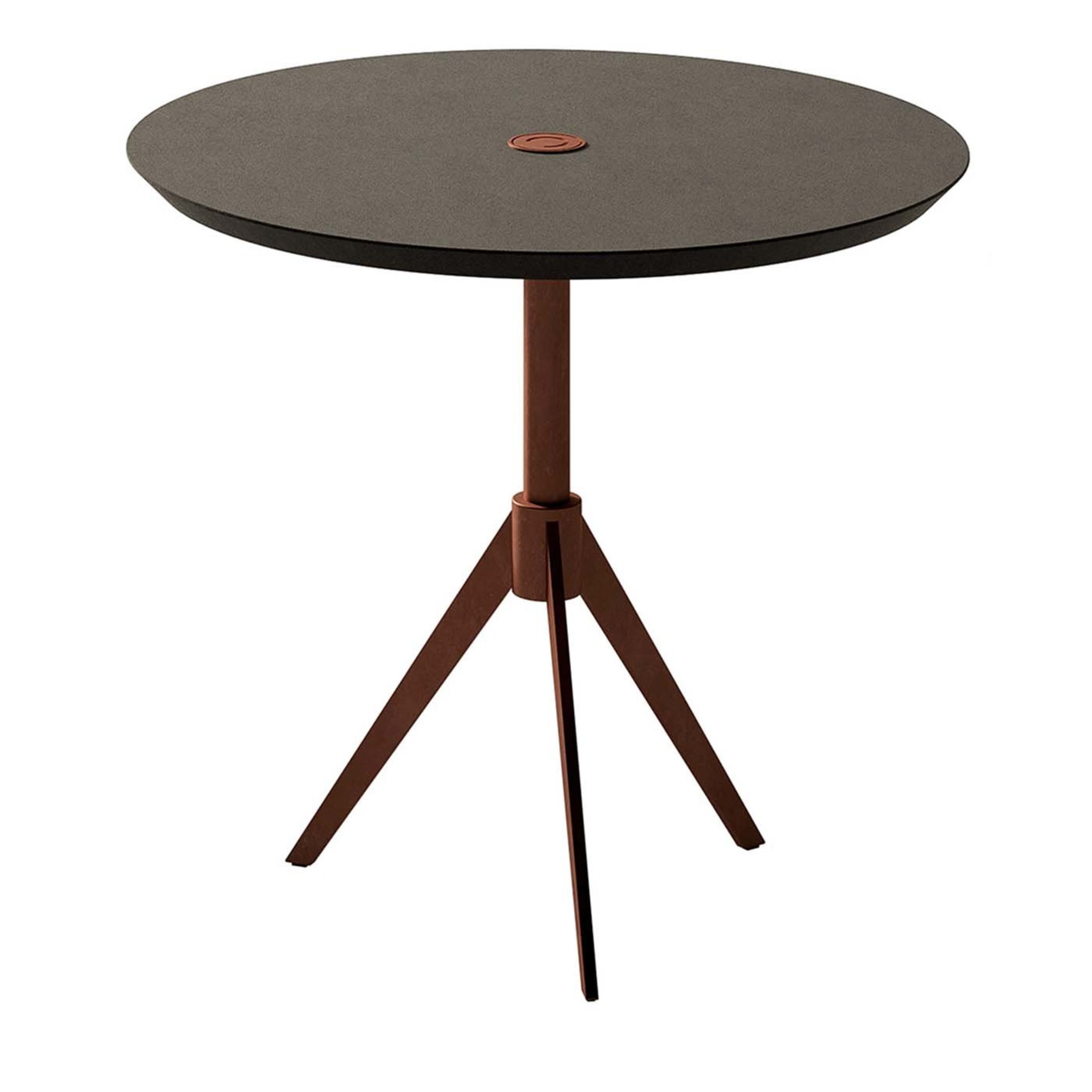 Round Coffee Table in Black and Brown