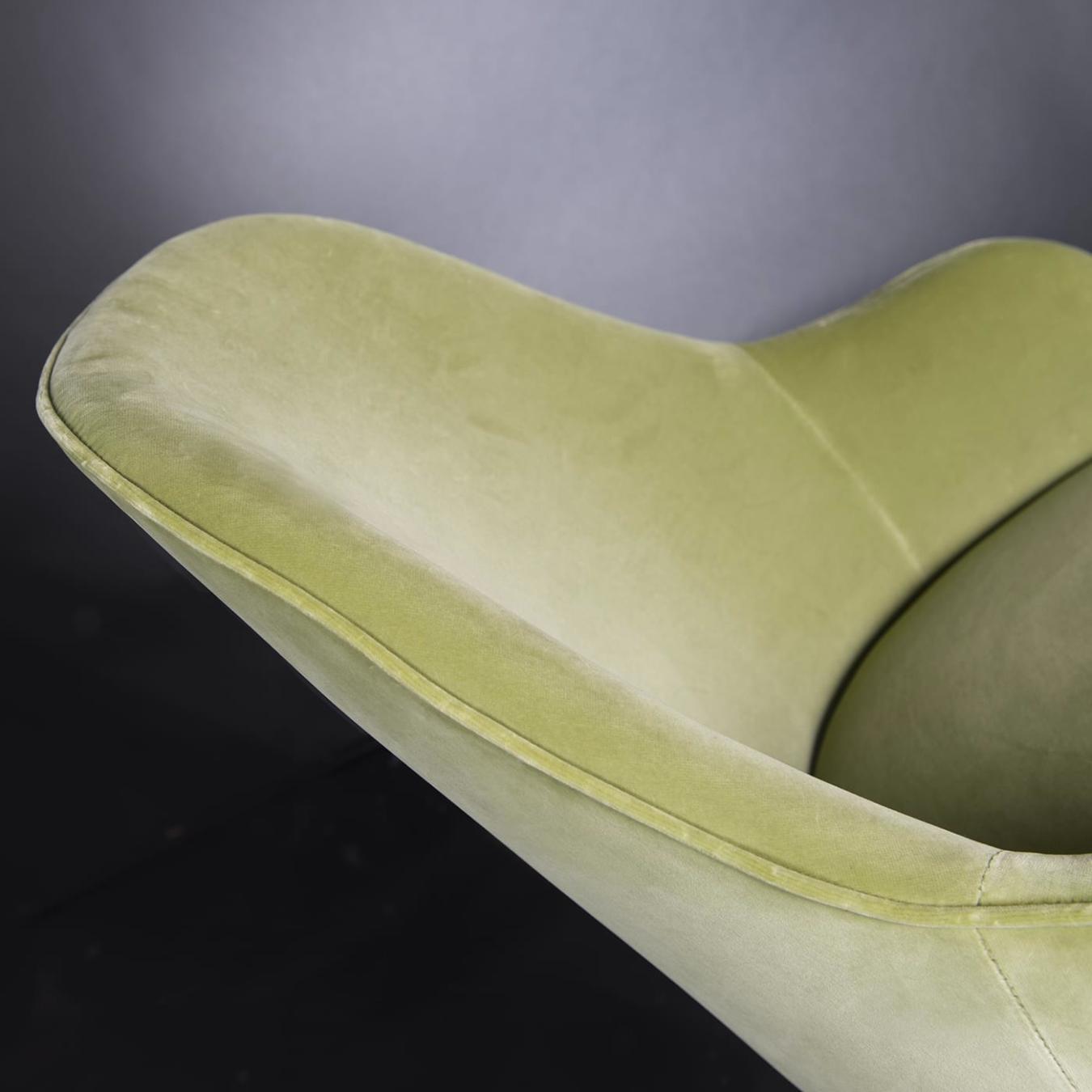 Paulette Green Armchair with Armrests