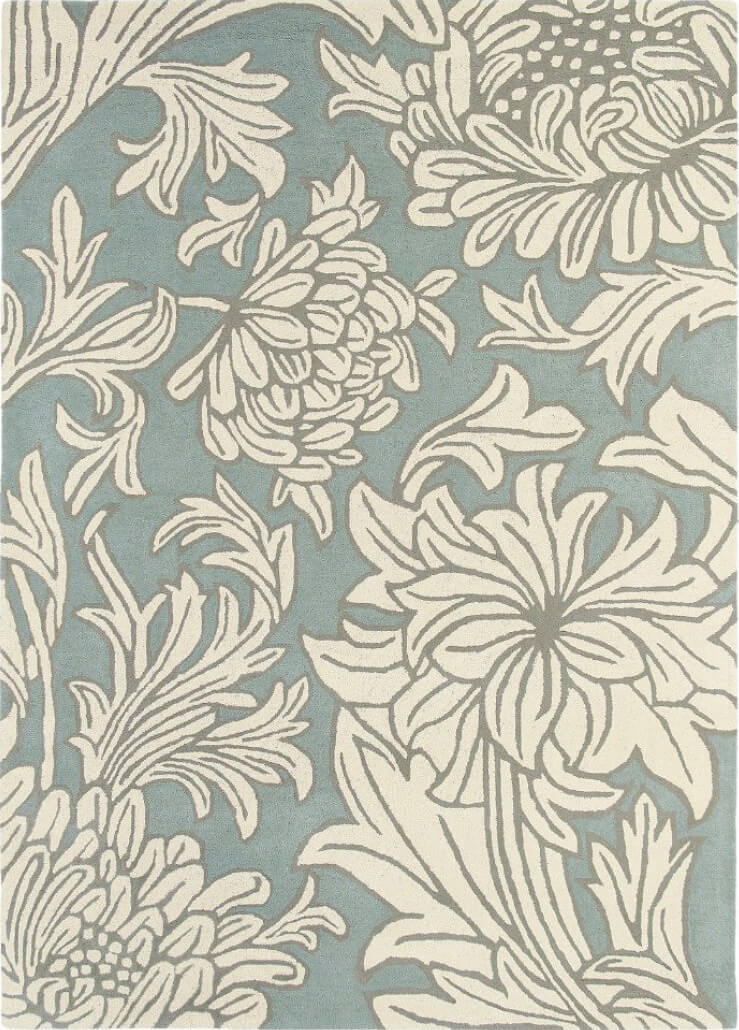 Chrysanthemum Blue-Cream 27008 Rug by Brink & Campman ☞ Size: 200 x 280 cm