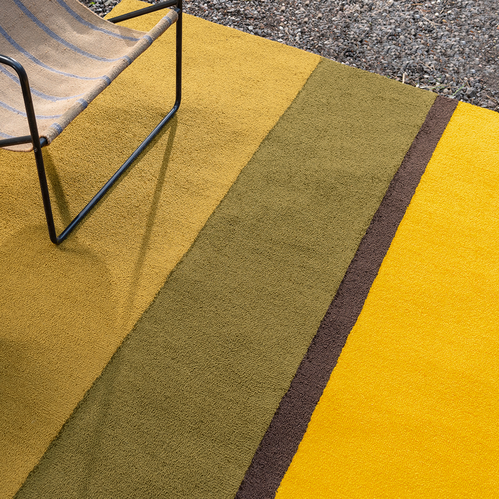 Festival Stripe Yellow Fresco Rug | Size: 160 x 230 cm