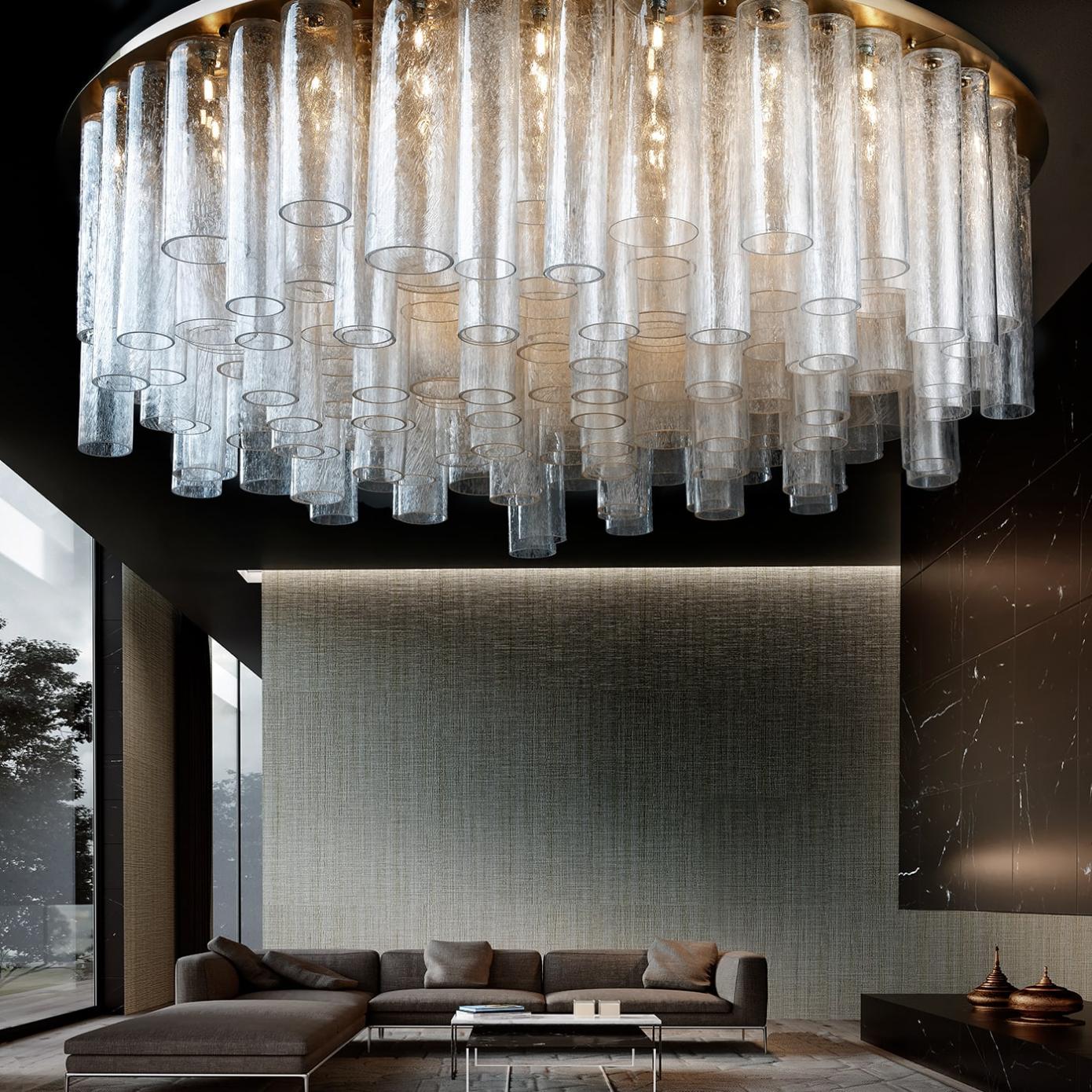 Murano Glass Cylinder Chandelier