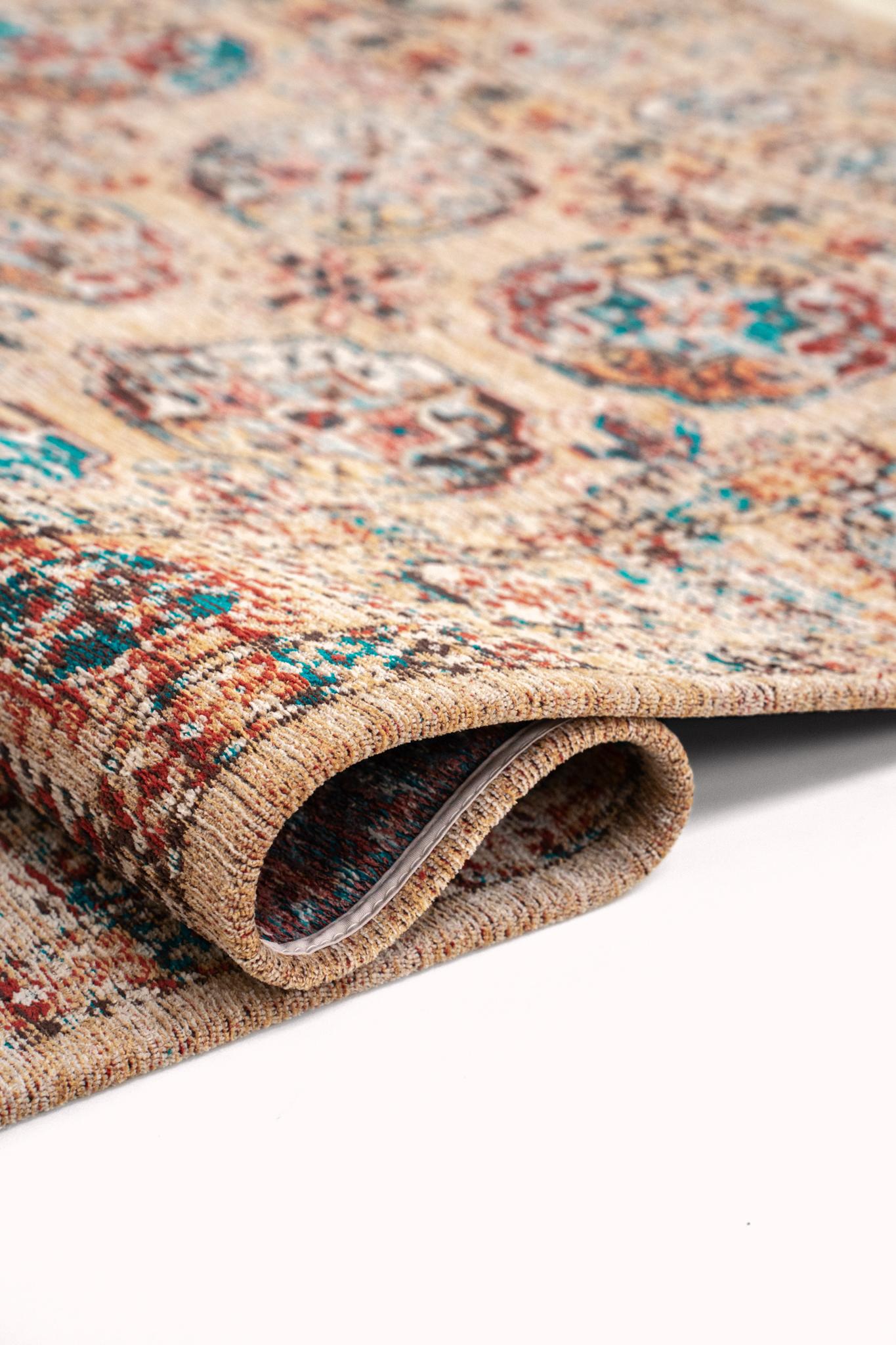 Traditional Beige & Rust Flatweave Rug | Size: 240 x 340 cm