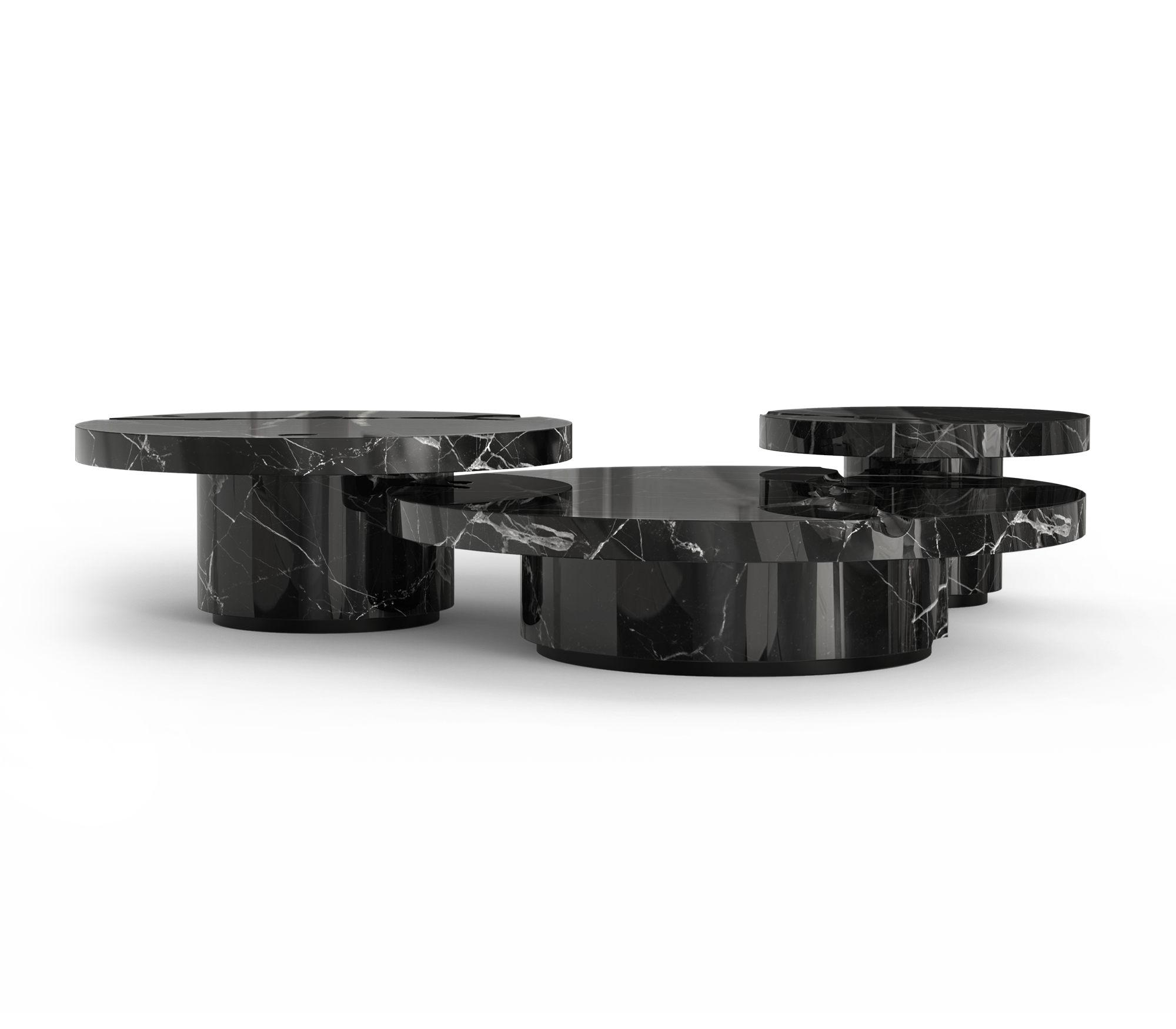 Nero Marquina 3-Piece Coffee Table Set