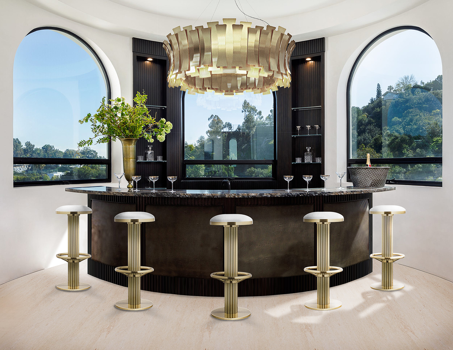 Graceful Sphere Round Suspension Lamp - 2