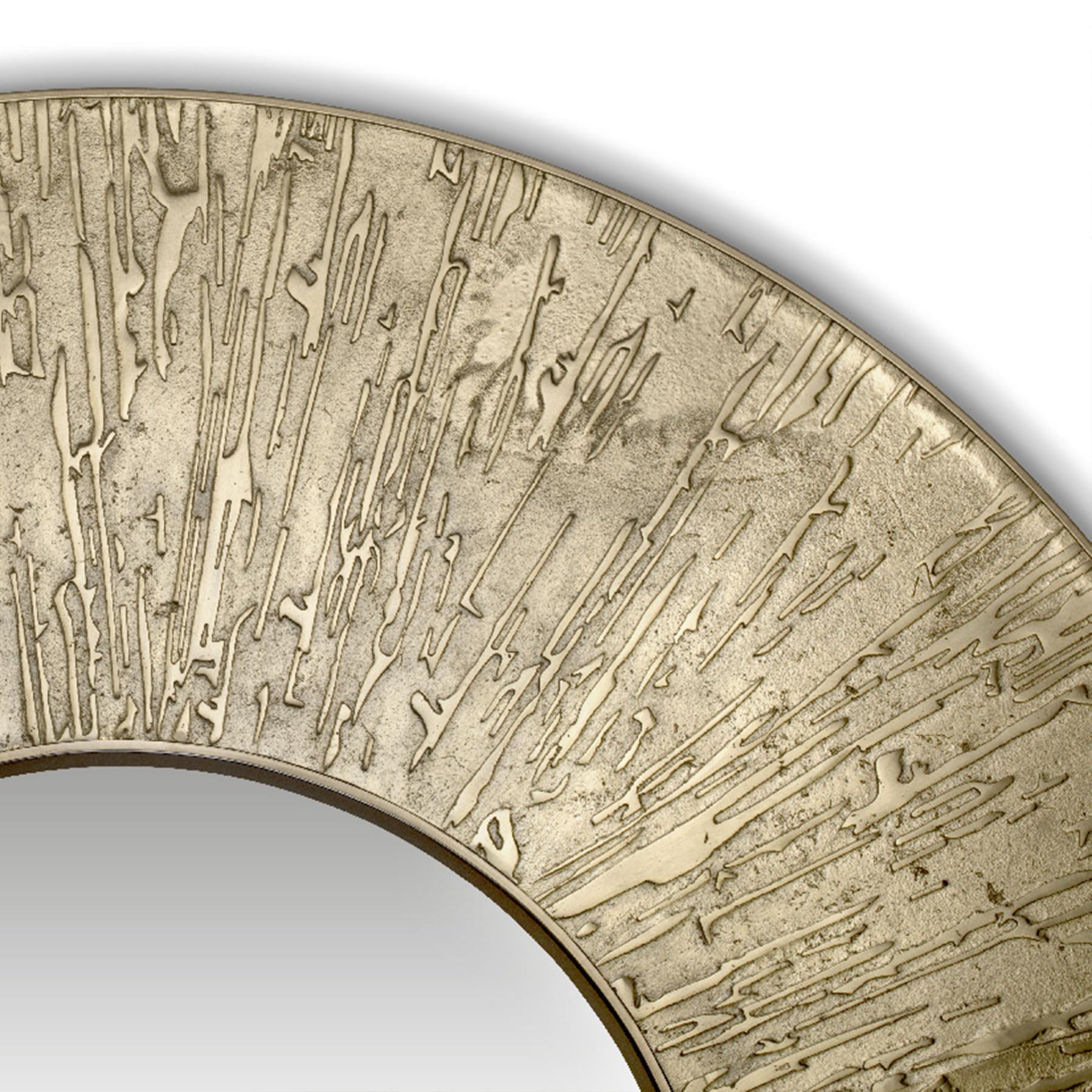 Round Brass Accent Bold Mirror