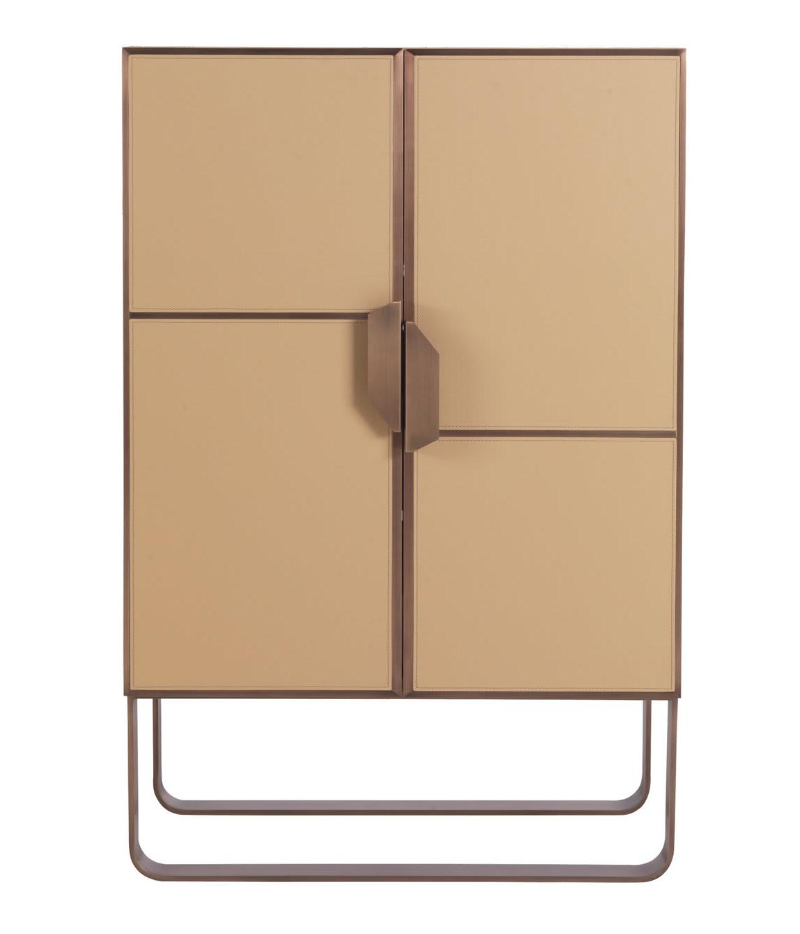 Twin Door Handcrafted Bar Cabinet