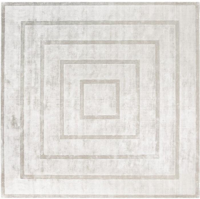Border Hand-Loomed Silver Rug | Size: 200 x 300 cm