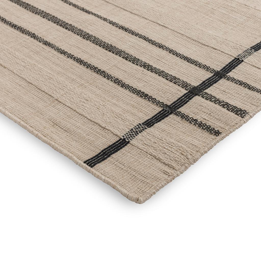 Zona Charcoal Line Fresco Rug | Size: 200 x 280 cm